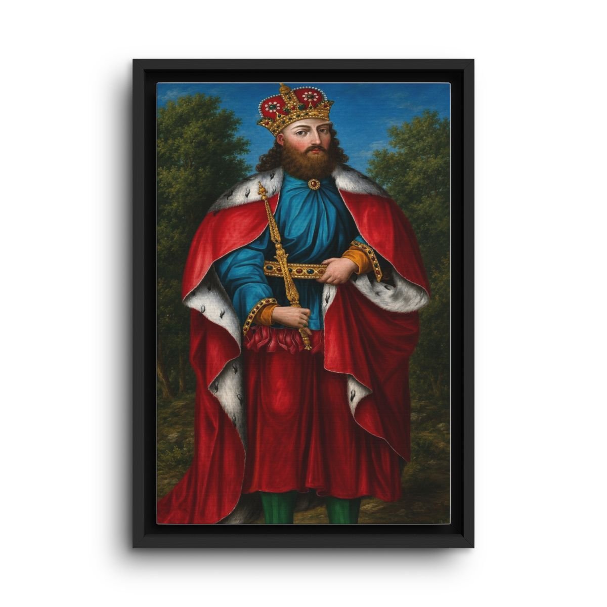 Saint King Tiridates III framed canvas icon print
