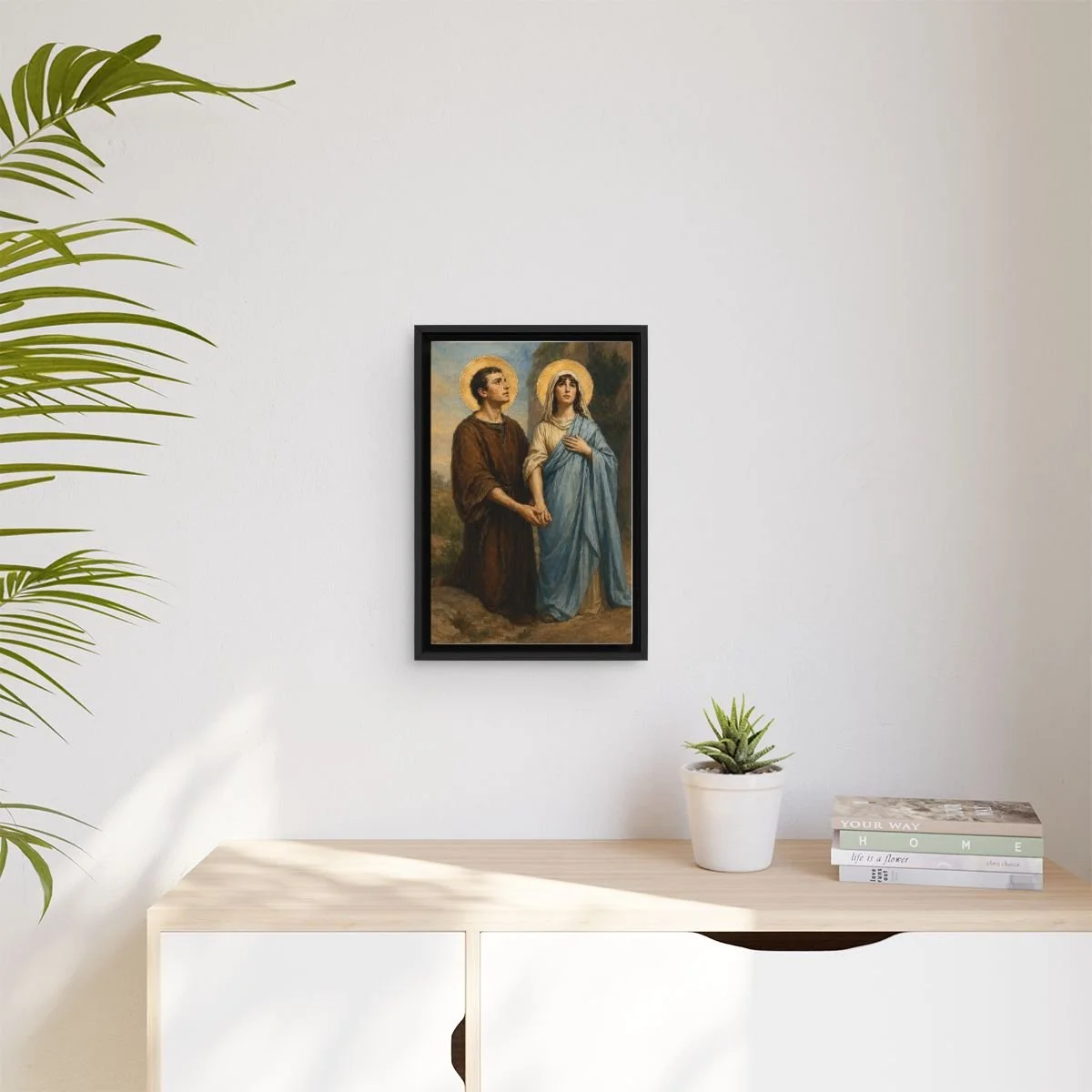 Saint Chrysanthus & Saint Daria icon on gallery-wrapped canvas, product photo 3