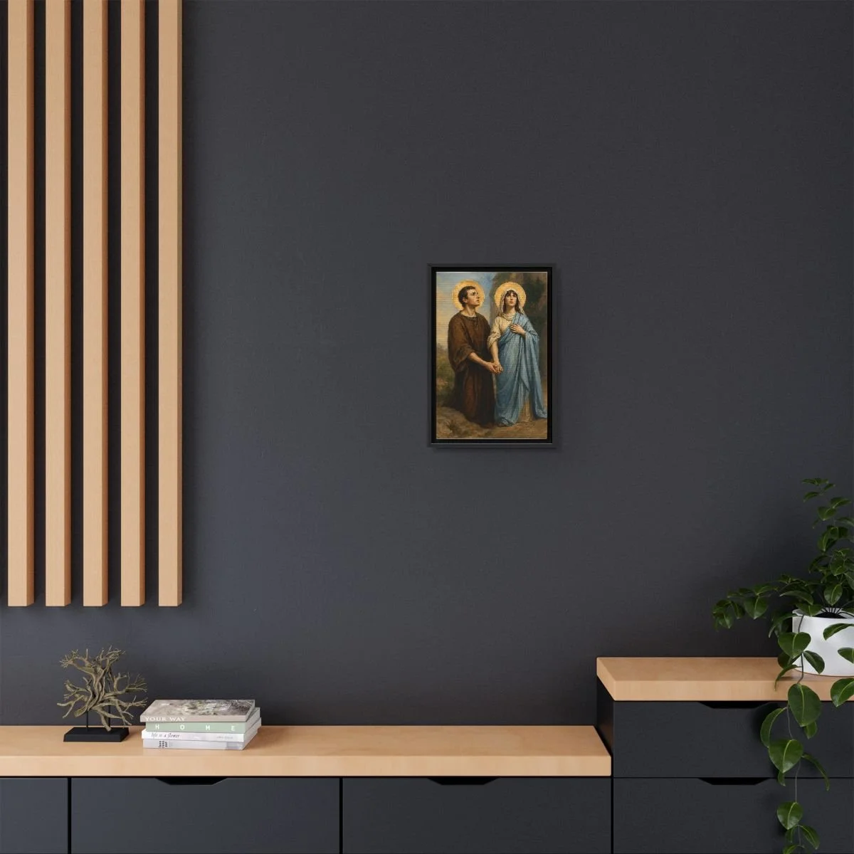 Saint Chrysanthus & Saint Daria icon on gallery-wrapped canvas, product photo 4