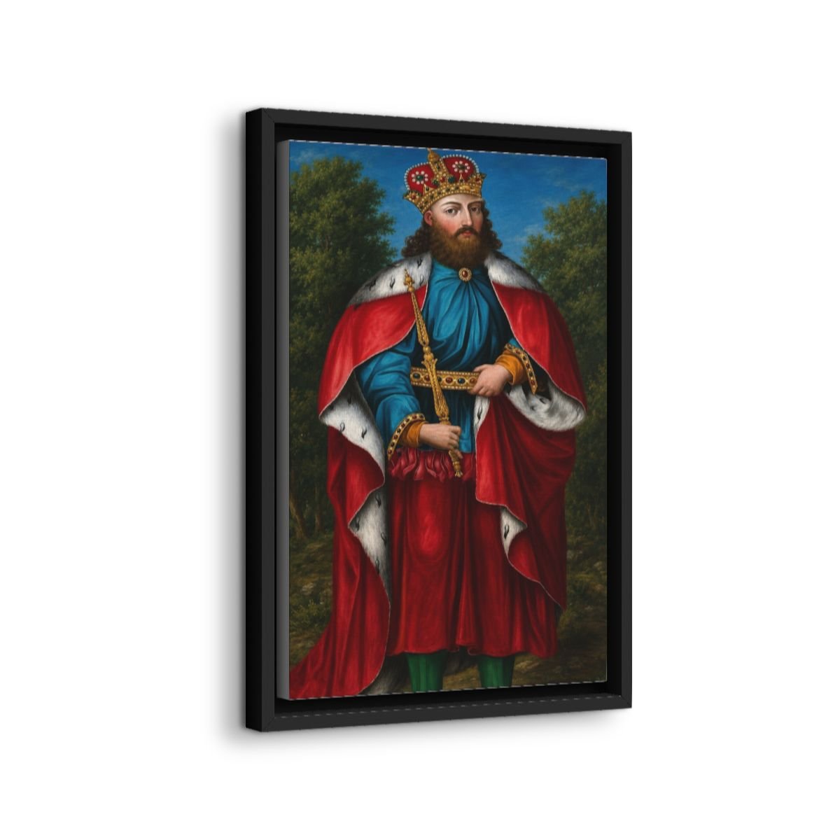 Saint King Tiridates III icon on gallery-wrapped canvas, product photo 2