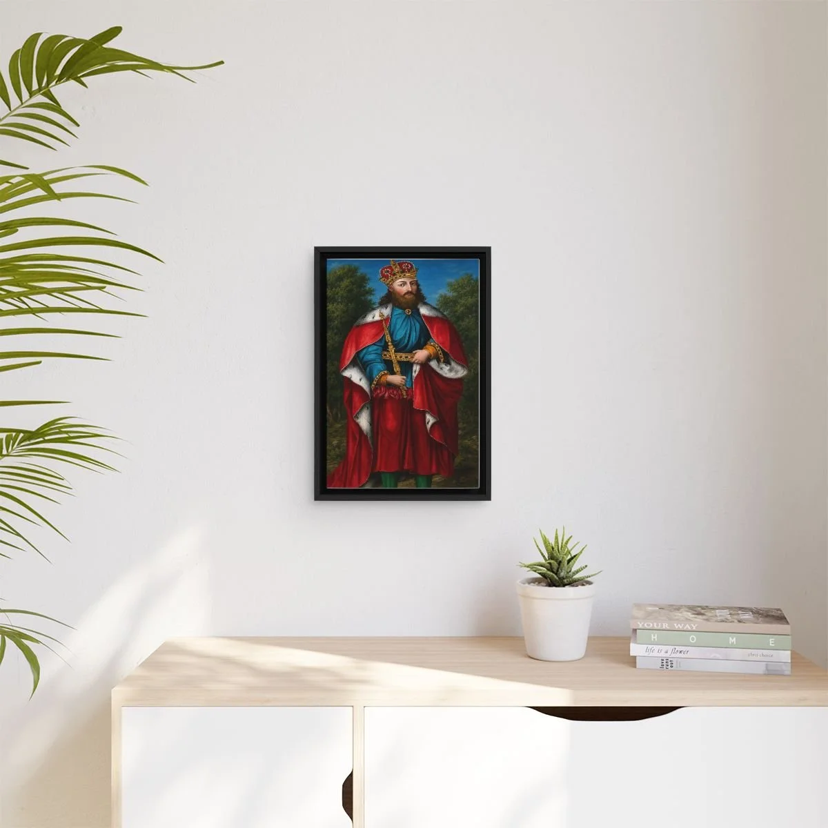 Saint King Tiridates III icon on gallery-wrapped canvas, product photo 3