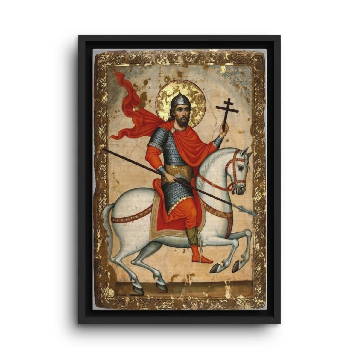 Saint Sarkis the Warrior framed canvas icon print