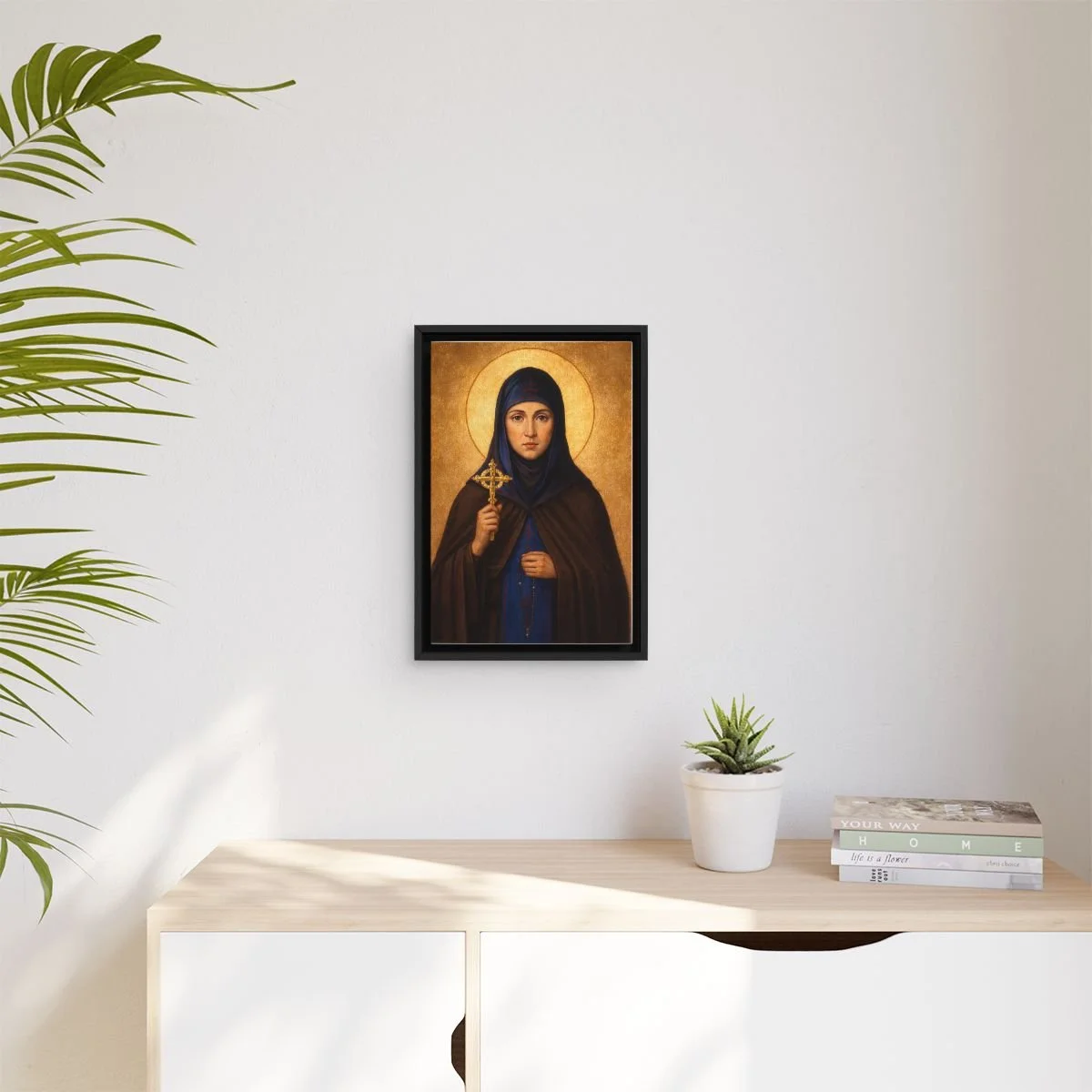 Saint Euphrosyne of Alexandria icon on gallery-wrapped canvas, product photo 3