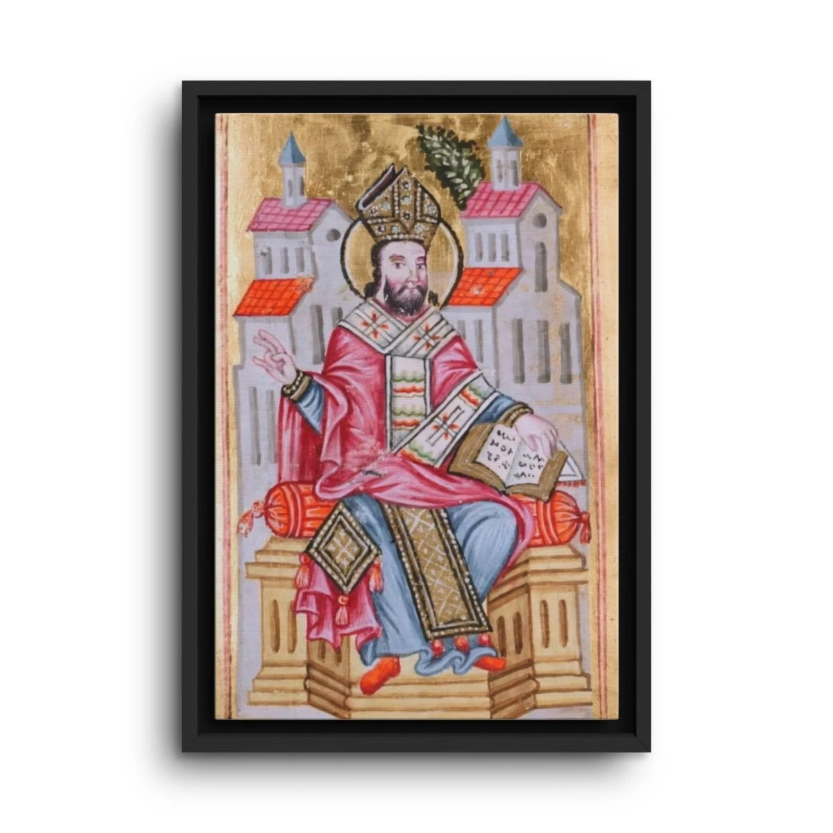 Saint Aristakes framed canvas icon print