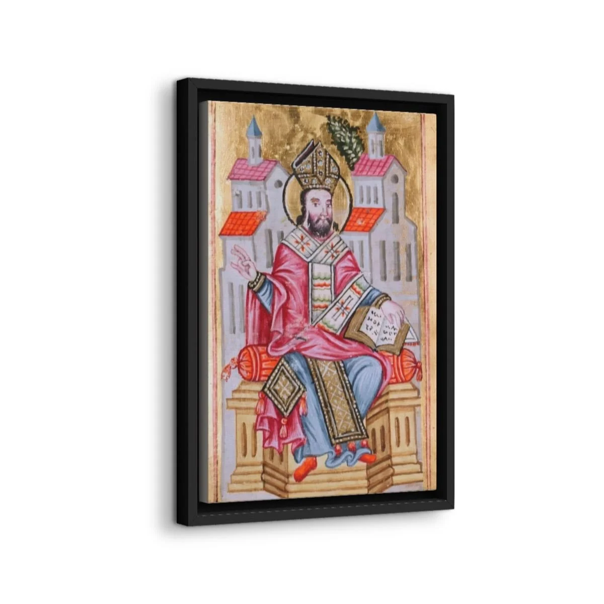 Saint Aristakes icon on gallery-wrapped canvas, product photo 2