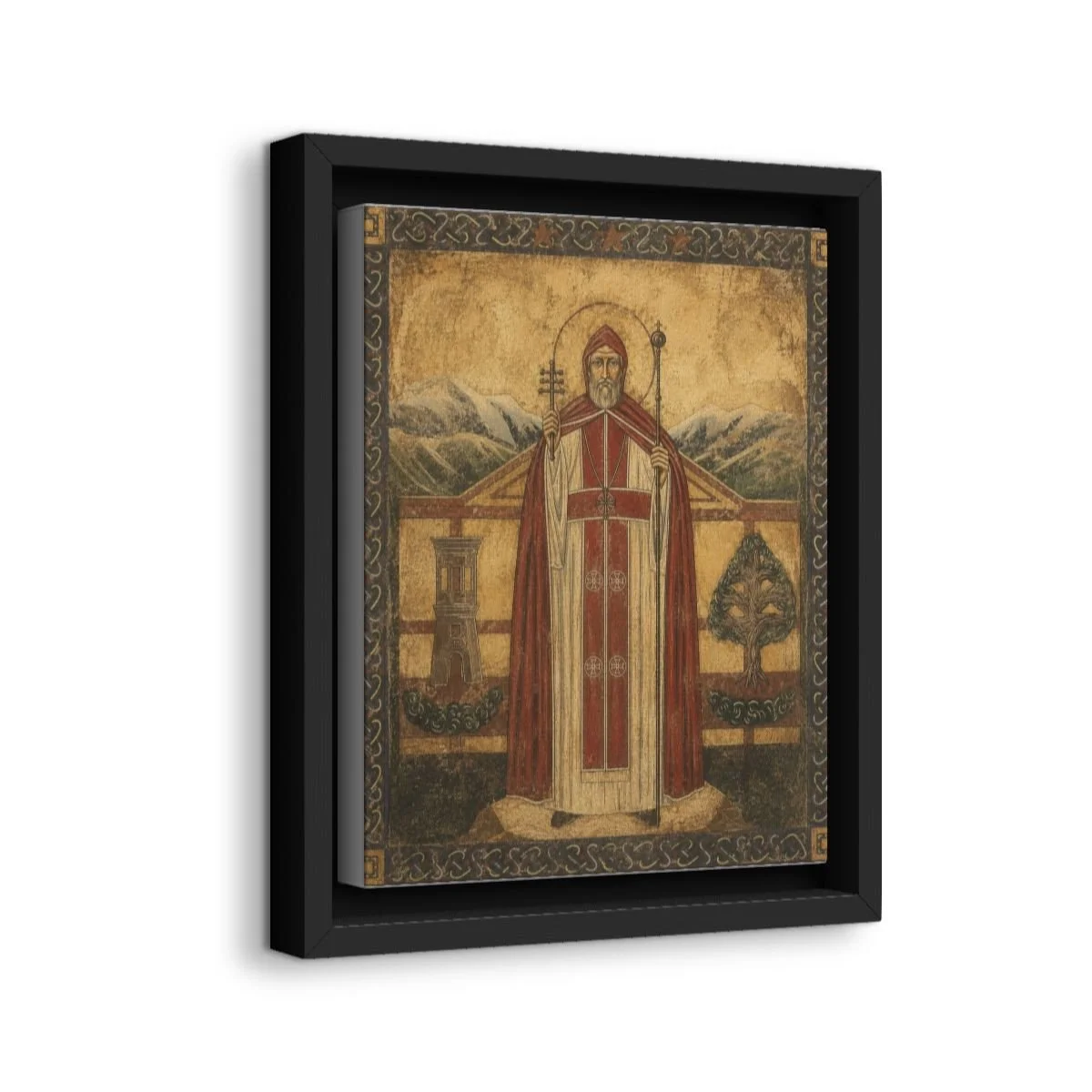 Saint John Maron icon on gallery-wrapped canvas, product photo 2