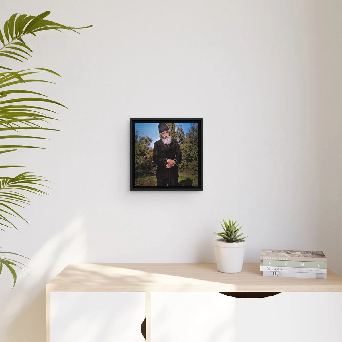 Saint Paisios icon on gallery-wrapped canvas, product photo 3