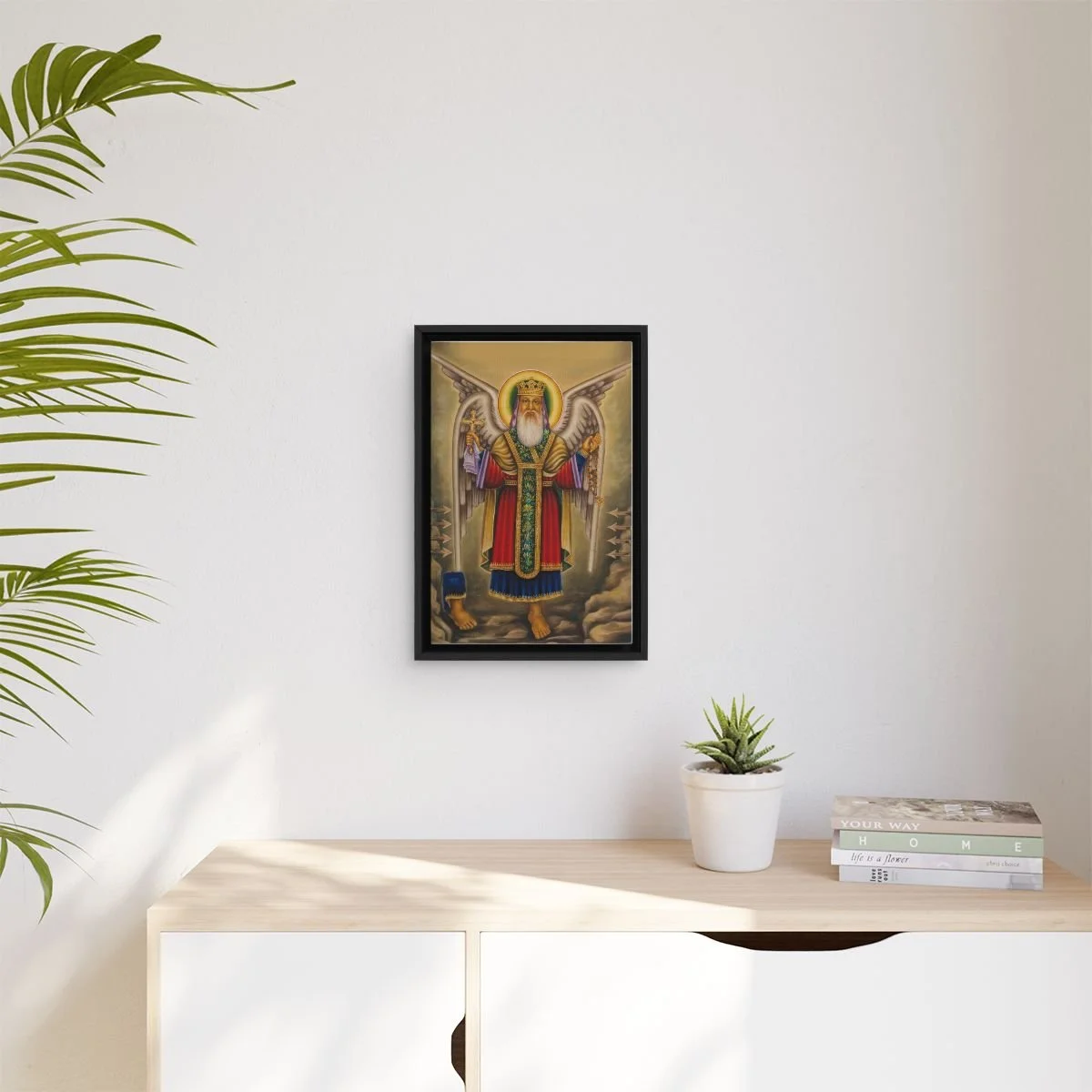 Saint Tekle Haymanot icon on gallery-wrapped canvas, product photo 3