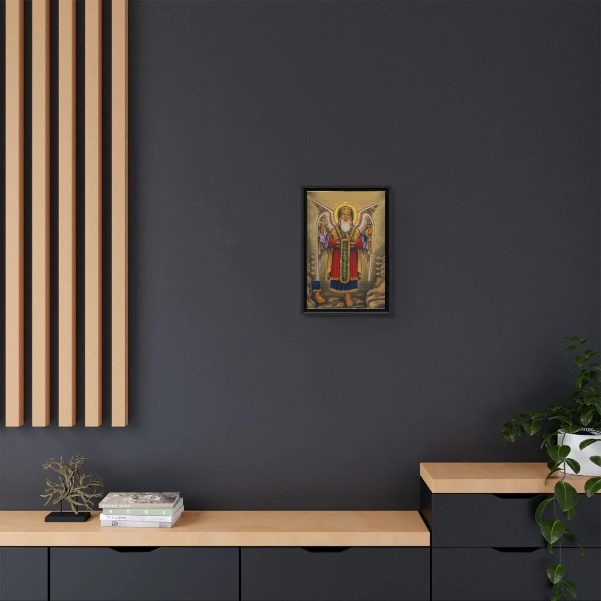 Saint Tekle Haymanot icon on gallery-wrapped canvas, product photo 4