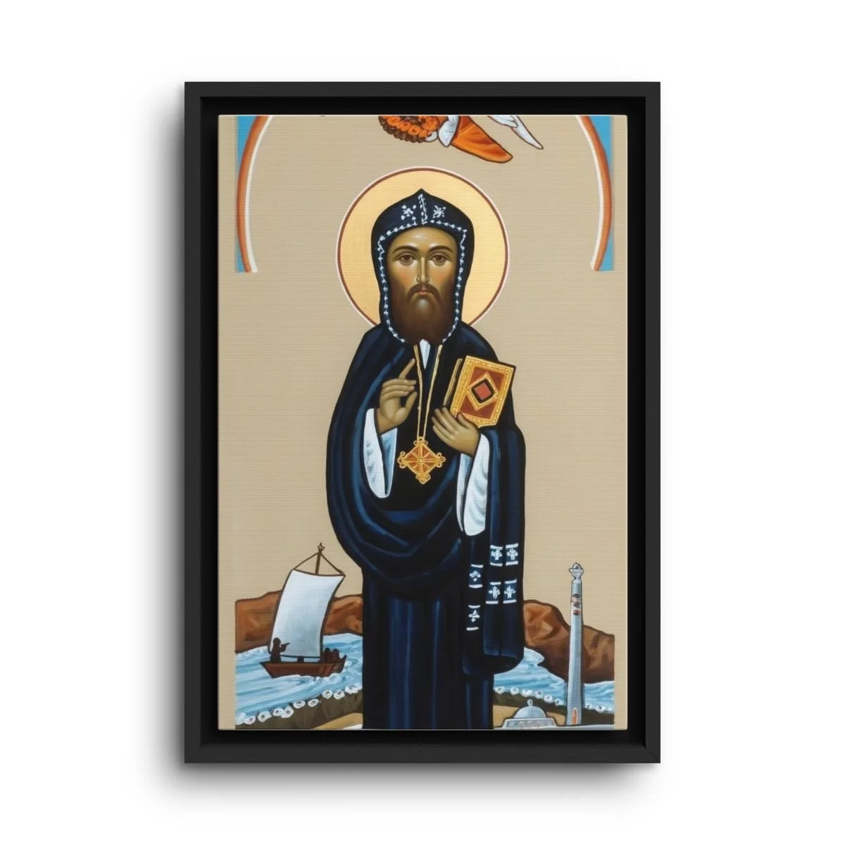 Saint Severus of Antioch framed canvas icon print