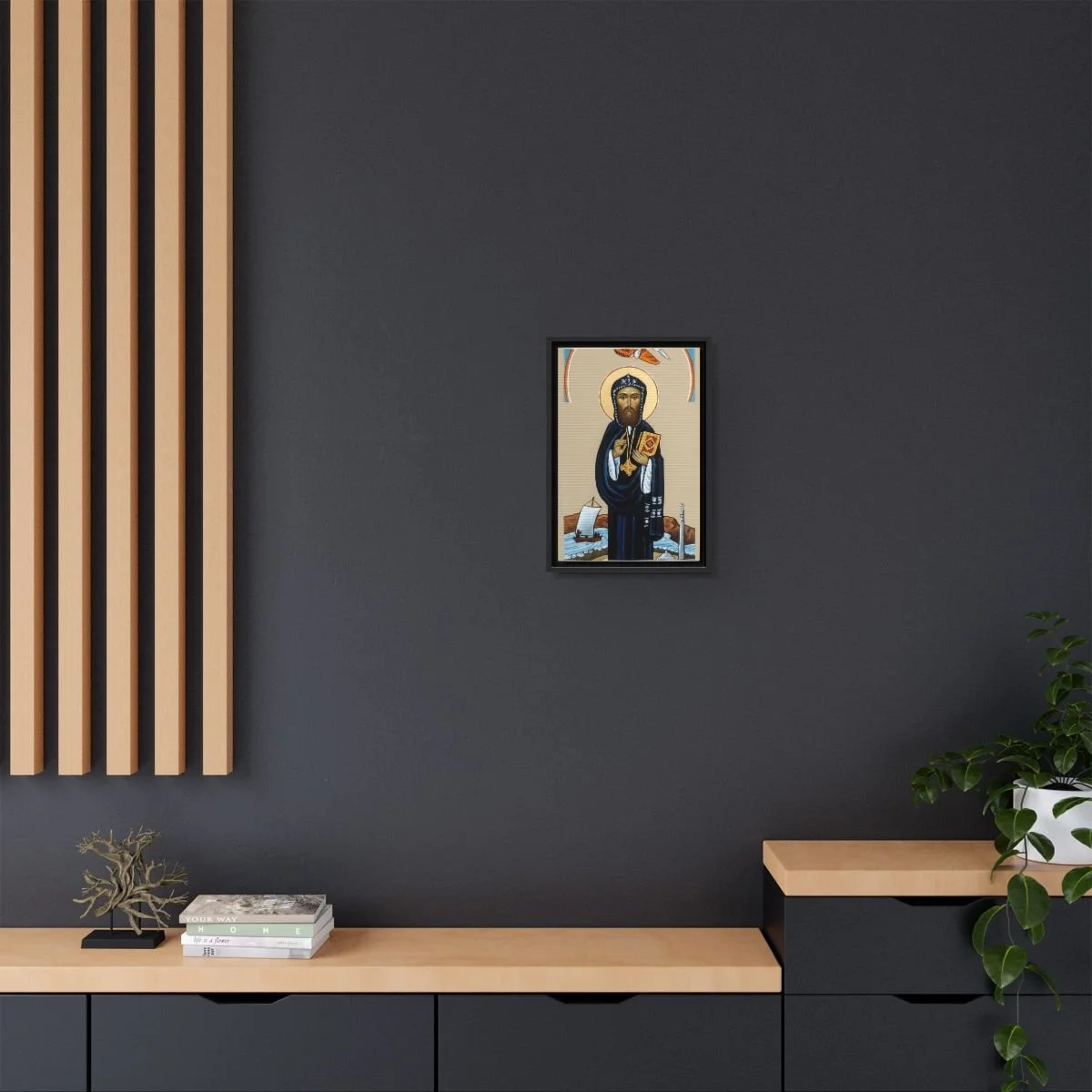 Saint Severus of Antioch icon on gallery-wrapped canvas, product photo 4