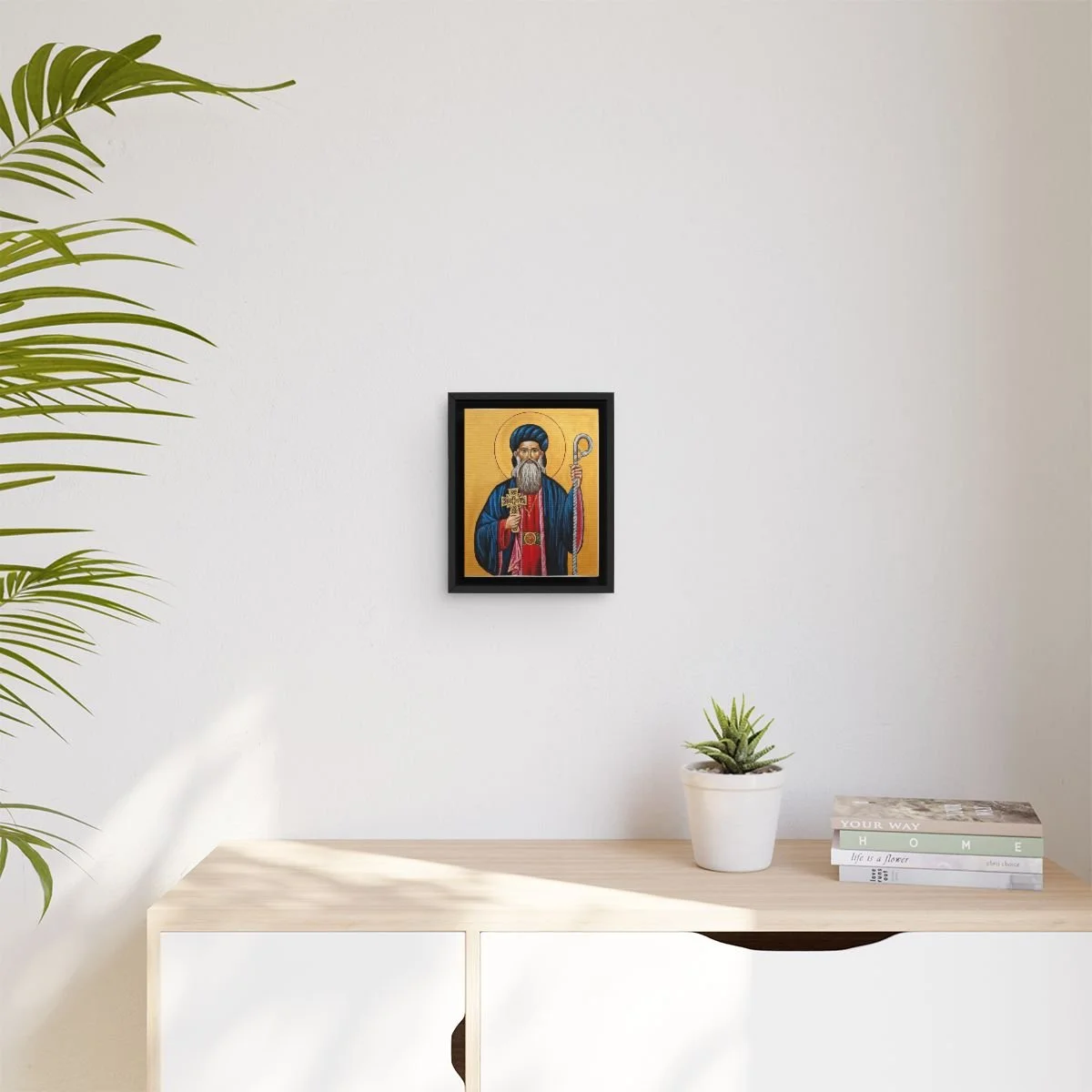 Saint Gregorios of Parumala icon on gallery-wrapped canvas, product photo 3