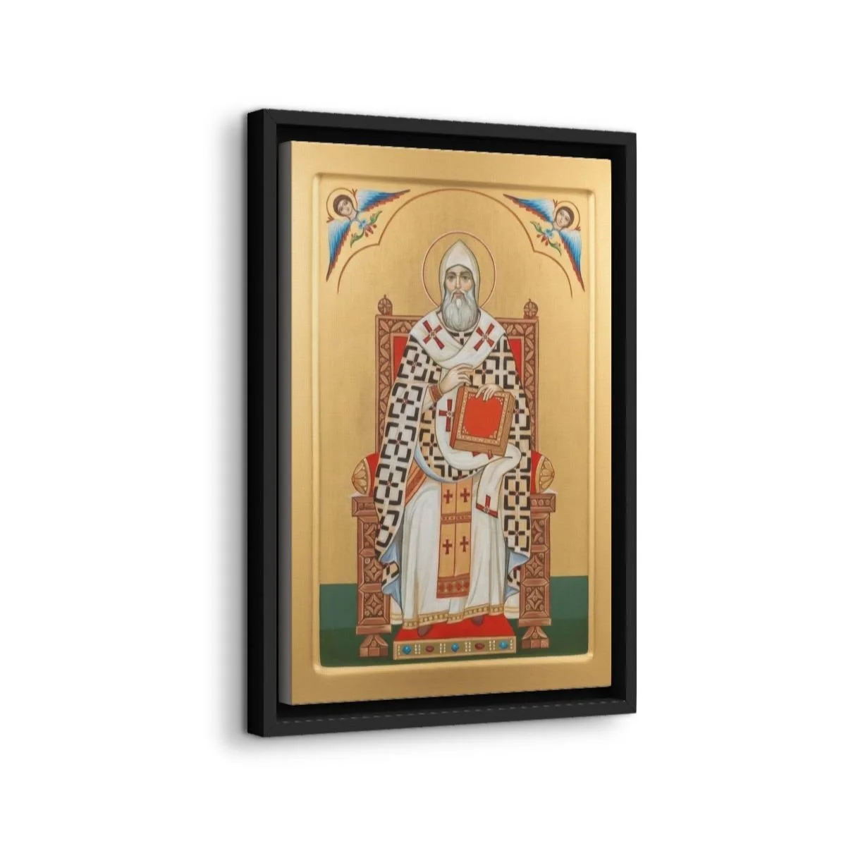Saint Nerses the Gracious icon on gallery-wrapped canvas, product photo 2