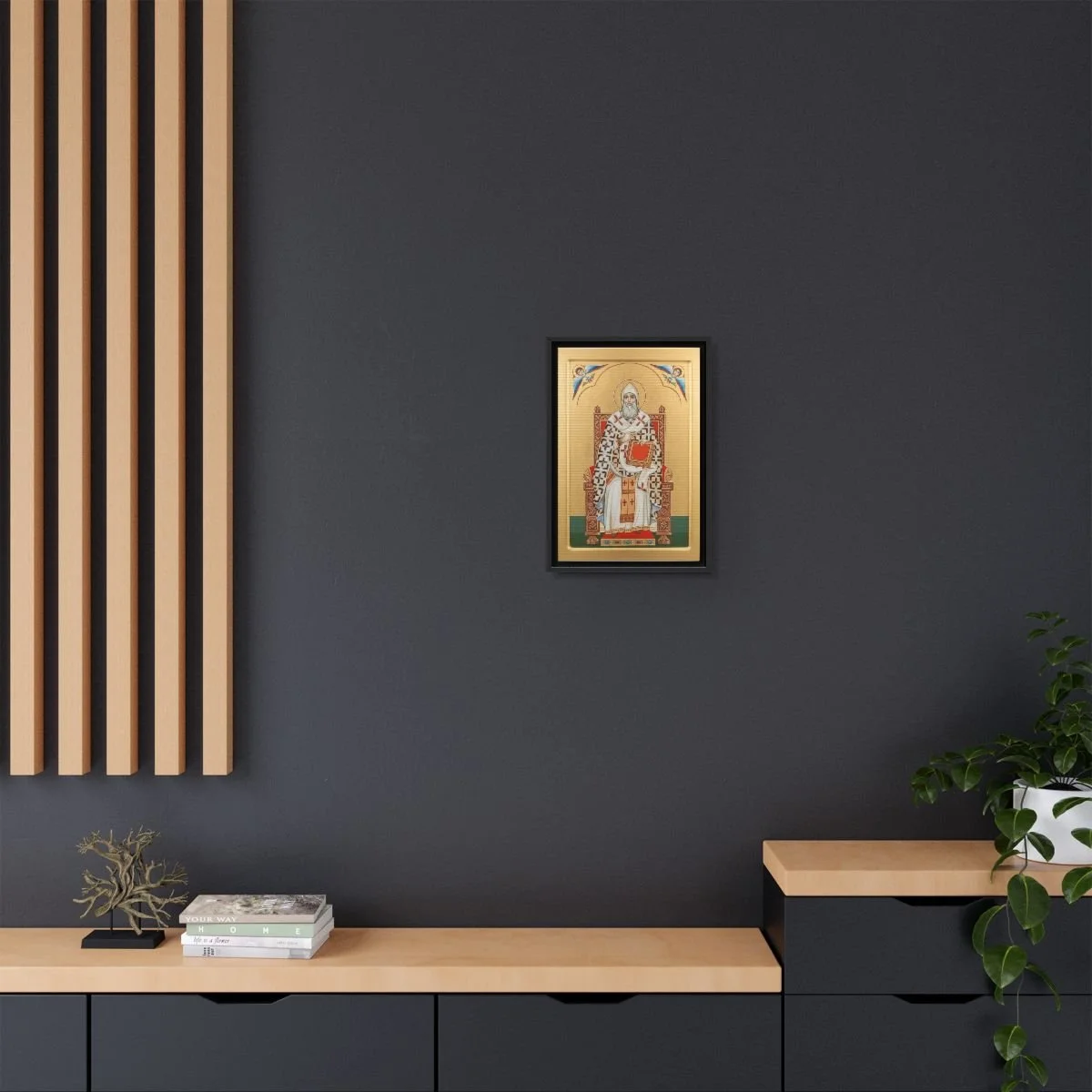Saint Nerses the Gracious icon on gallery-wrapped canvas, product photo 4
