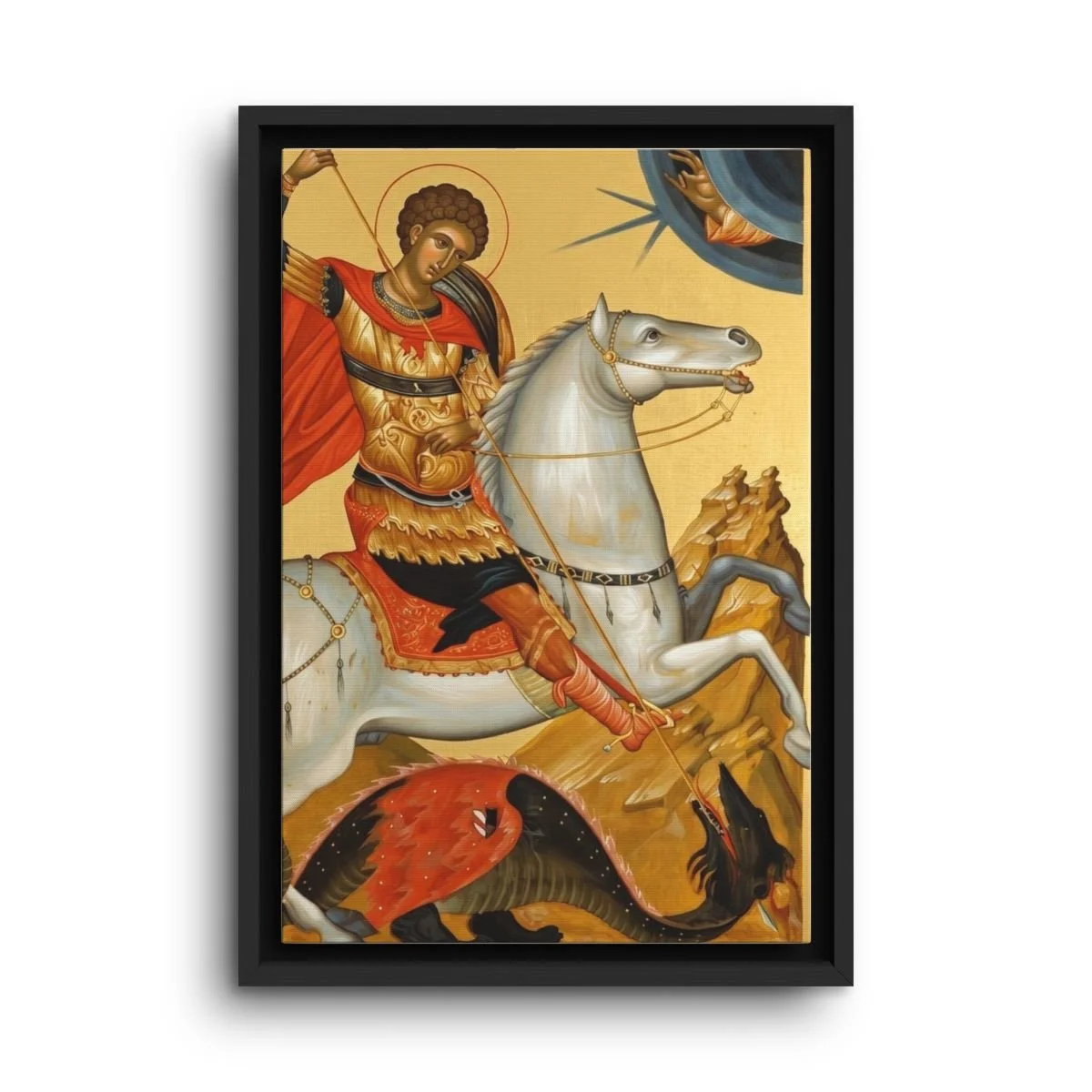 Saint George (Mor Girgis) framed canvas icon print