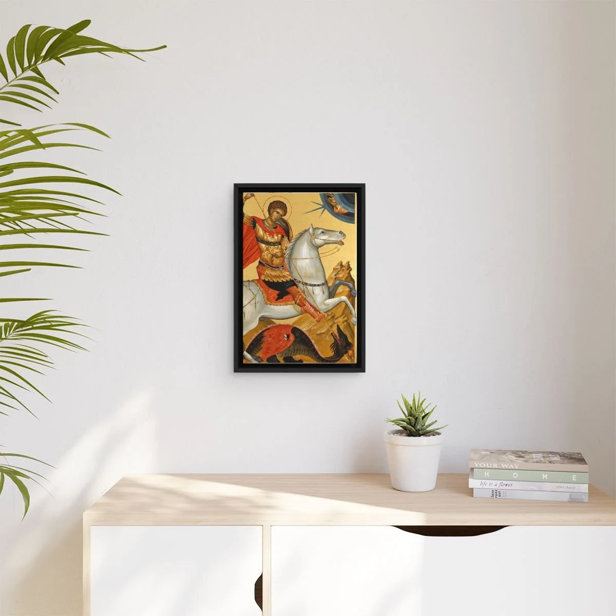Saint George (Mor Girgis) icon on gallery-wrapped canvas, product photo 3