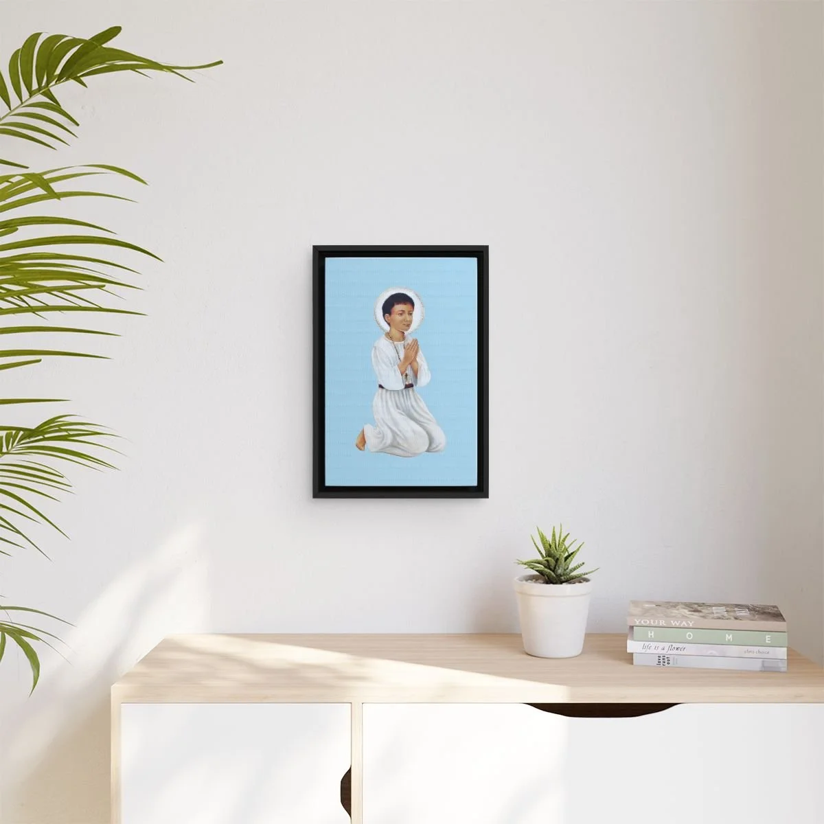 Saint Abanoub icon on gallery-wrapped canvas, product photo 3