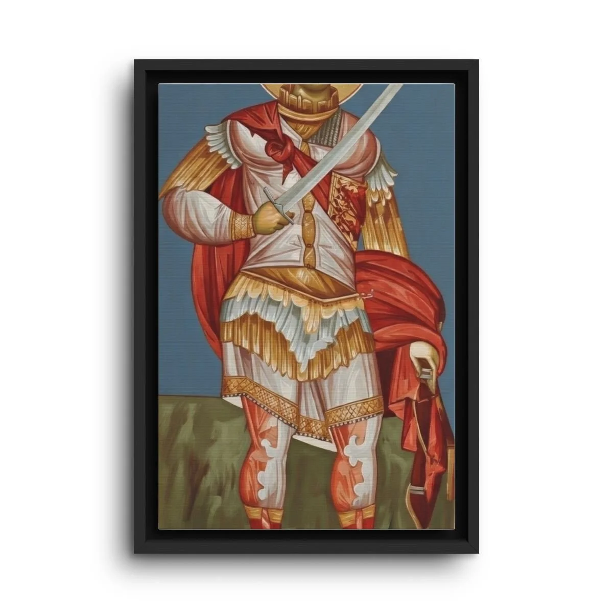 Saint Philopater Mercurius (Abu Sefein) framed canvas icon print