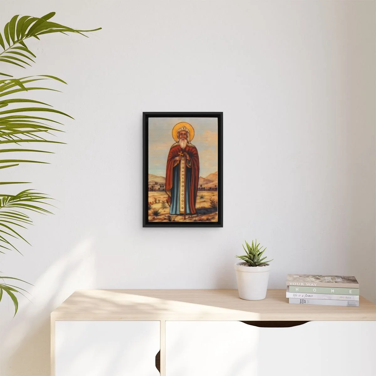 Saint Shenouda the Archimandrite icon on gallery-wrapped canvas, product photo 3