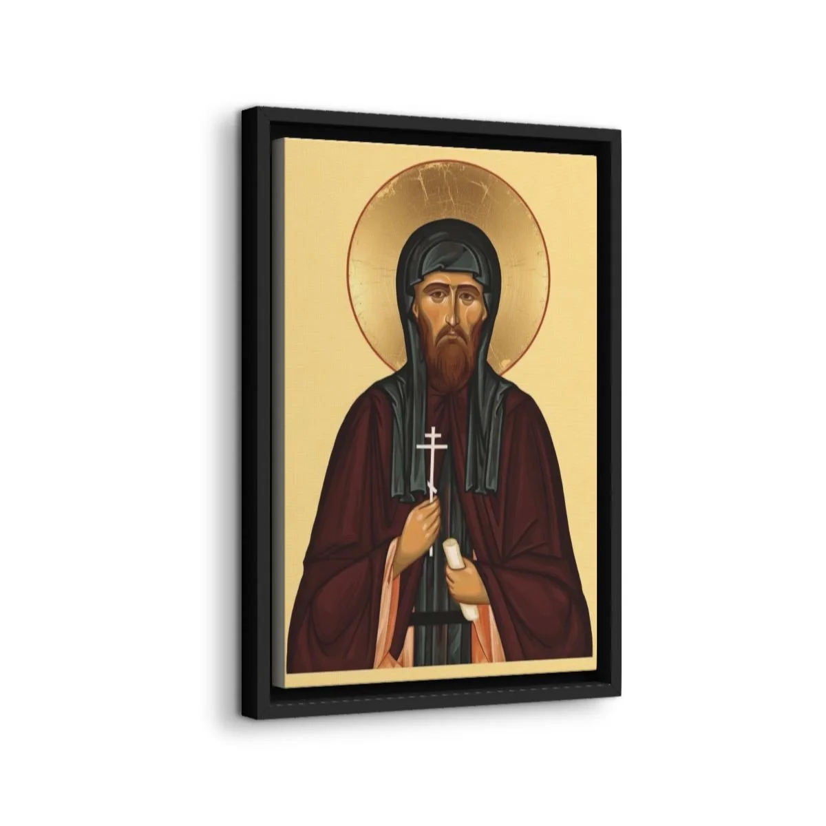 Saint Athanasius of Brest icon on gallery-wrapped canvas, product photo 2