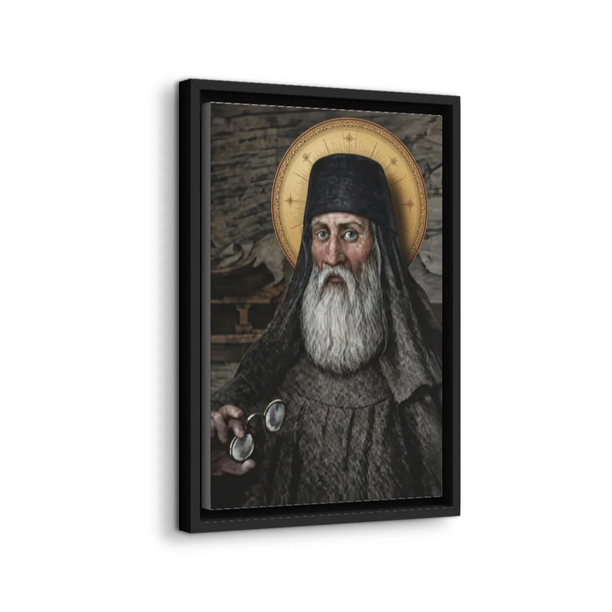 Saint Simon of Polotsk icon on gallery-wrapped canvas, product photo 2