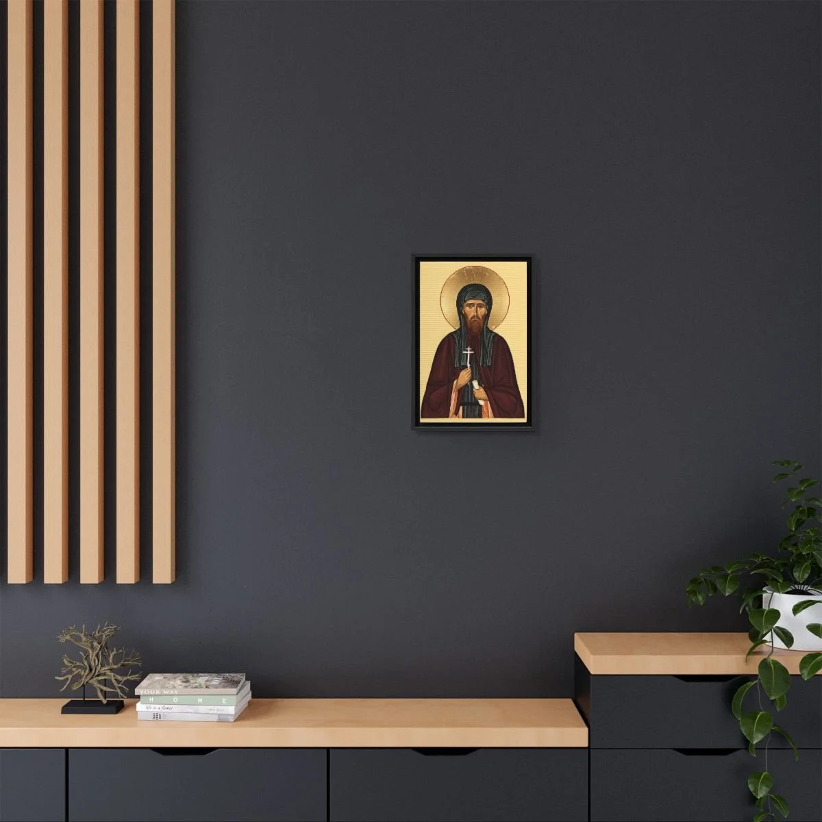Saint Athanasius of Brest icon on gallery-wrapped canvas, product photo 4