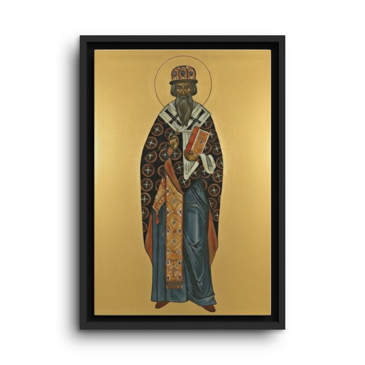 Saint Laurence of Turov framed canvas icon print