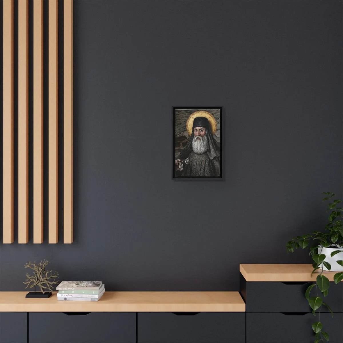 Saint Simon of Polotsk icon on gallery-wrapped canvas, product photo 4