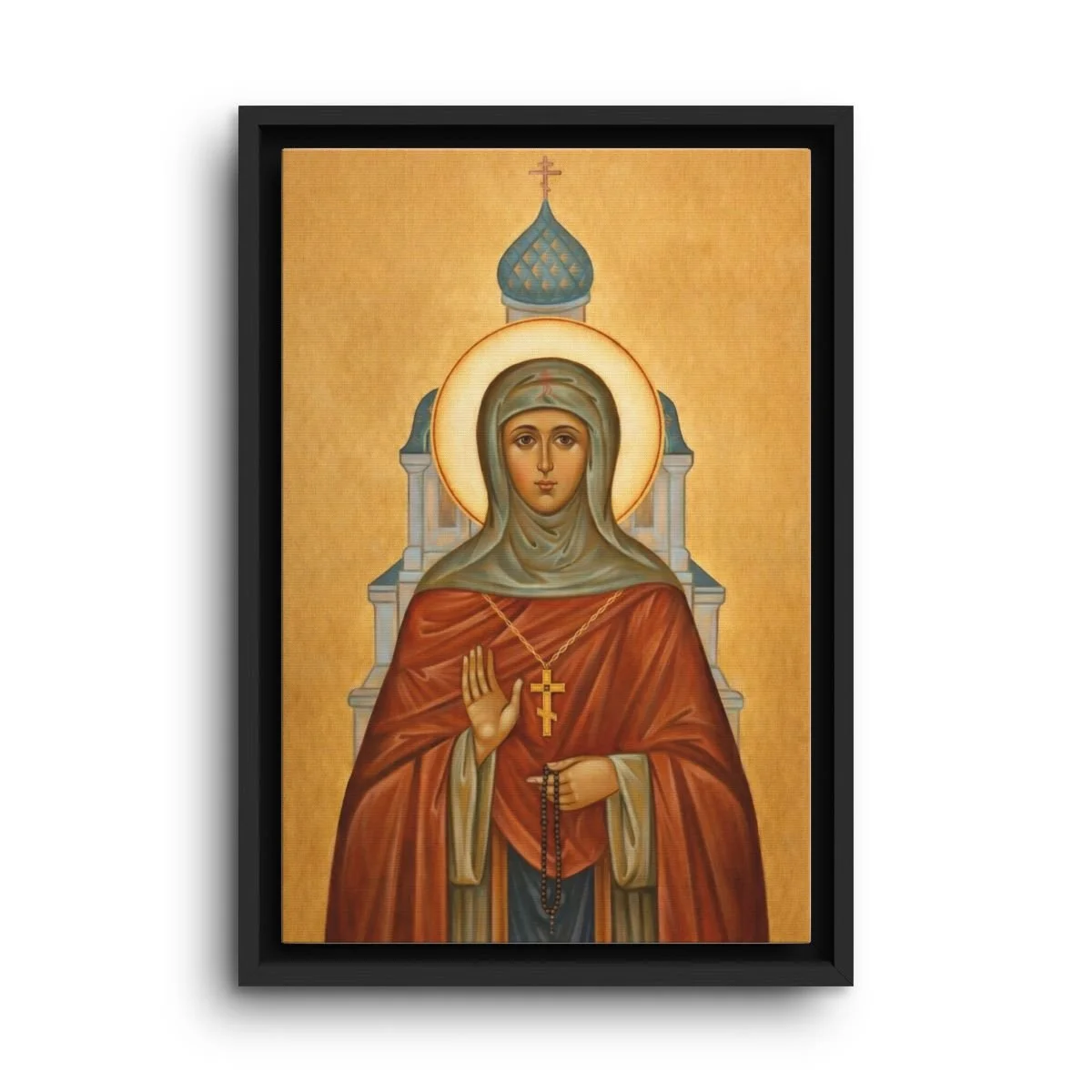 Saint Charitina of Lithuania framed canvas icon print