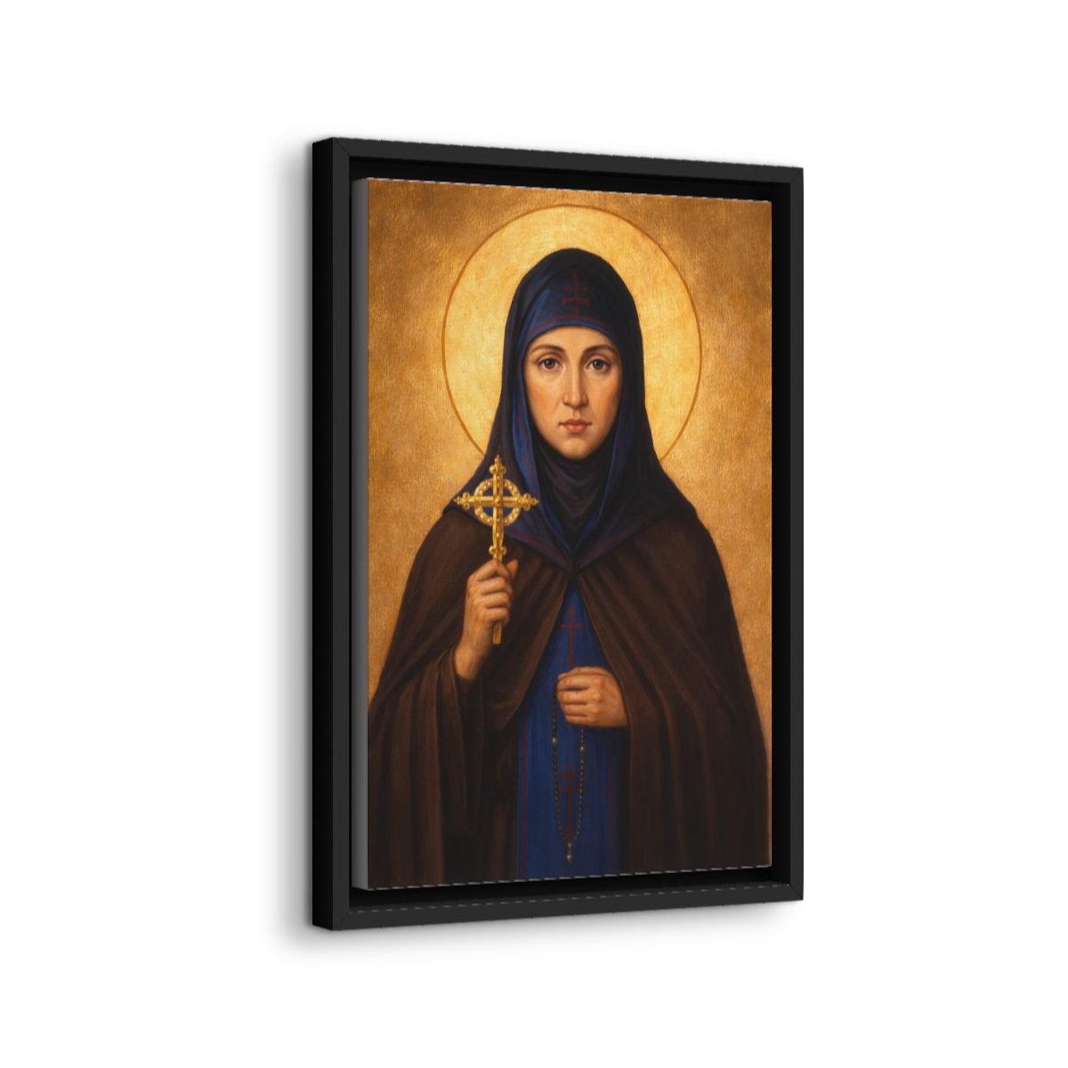 Saint Euphrosyne of Polotsk icon on gallery-wrapped canvas, product photo 2