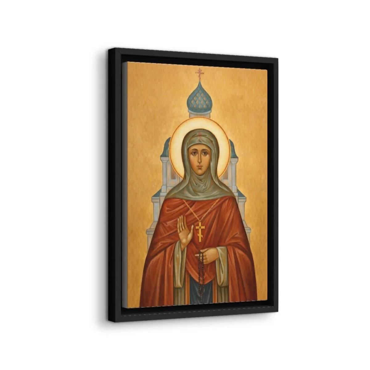 Saint Charitina of Lithuania icon on gallery-wrapped canvas, product photo 2