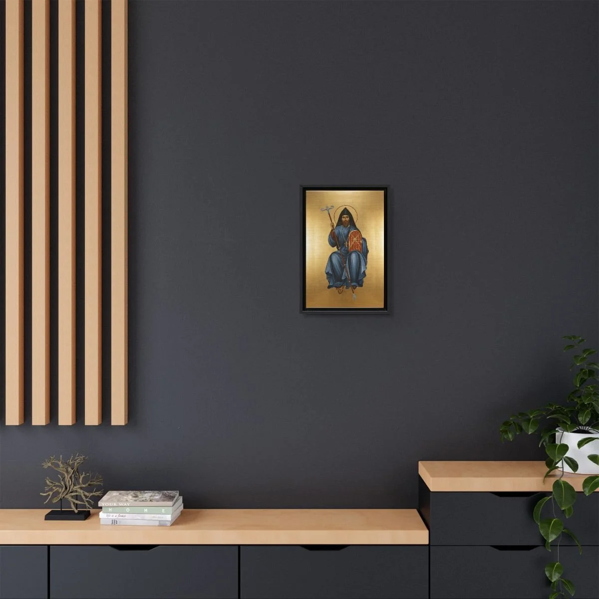 Saint Mesrop Mashtots icon on gallery-wrapped canvas, product photo 4