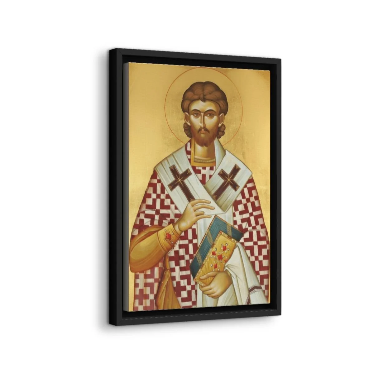 Saint Astius icon on gallery-wrapped canvas, product photo 2