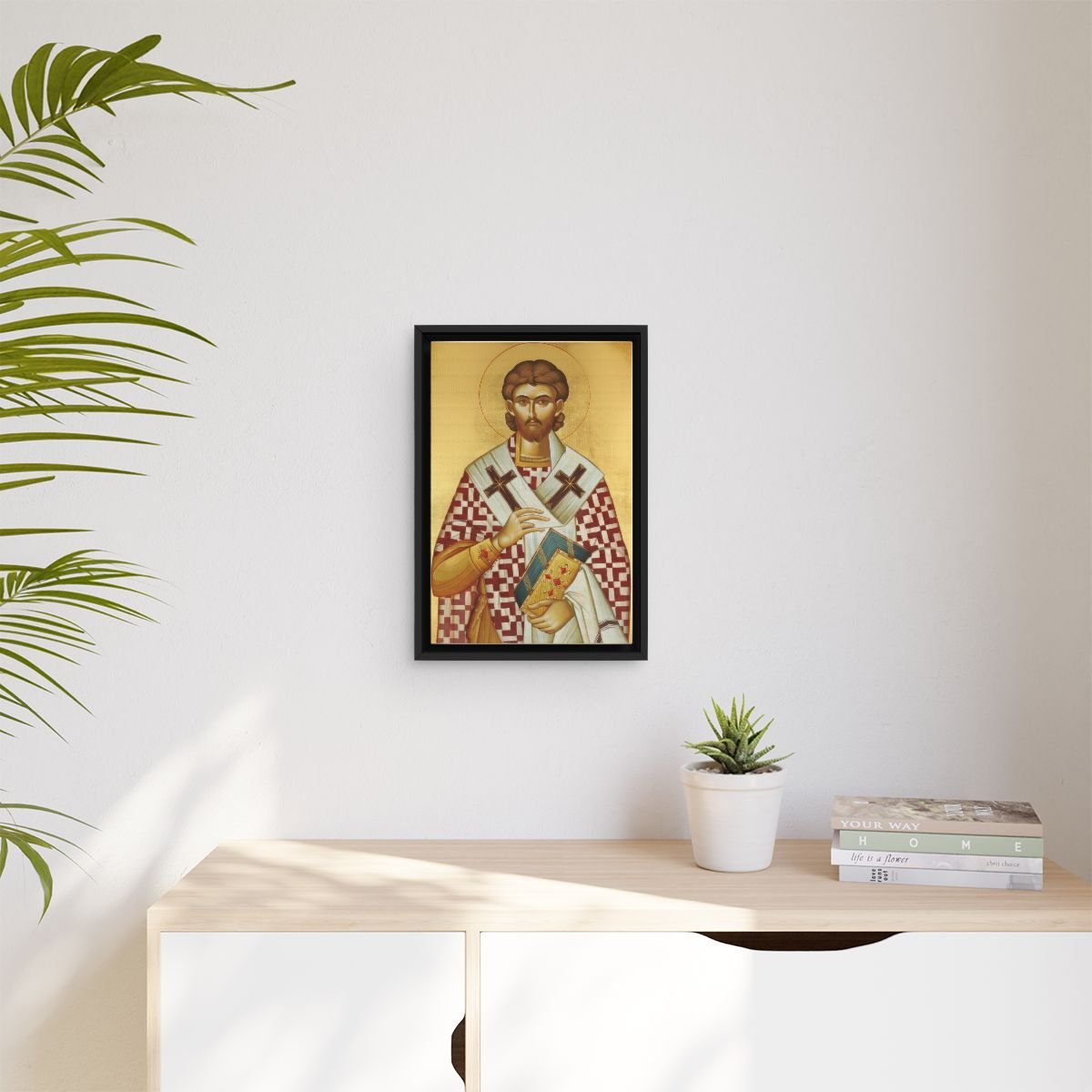 Saint Astius icon on gallery-wrapped canvas, product photo 3