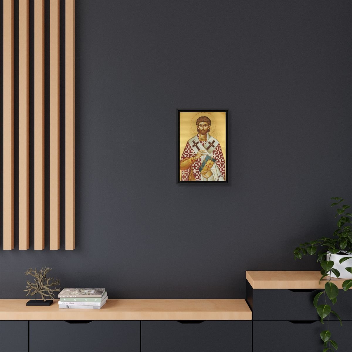 Saint Astius icon on gallery-wrapped canvas, product photo 4