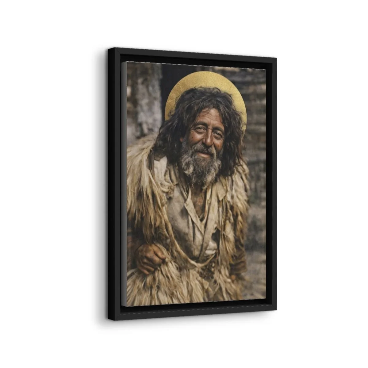 Saint Agathon of Kavsokalyvia icon on gallery-wrapped canvas, product photo 2