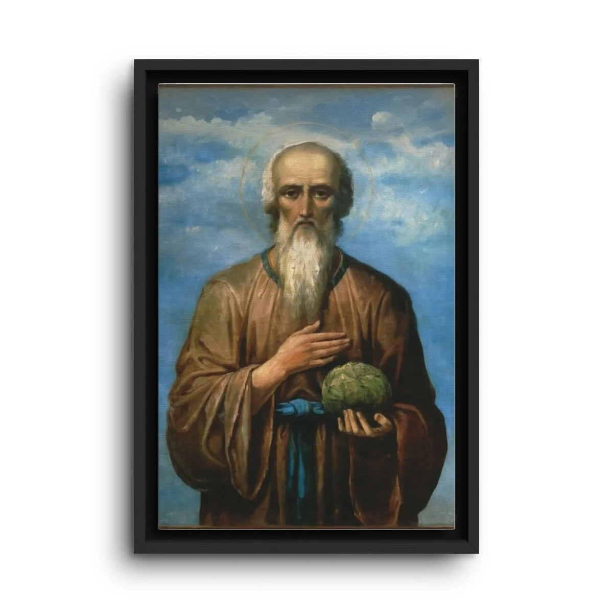 Saint Nicholas Kochanov of Novgorod framed canvas icon print