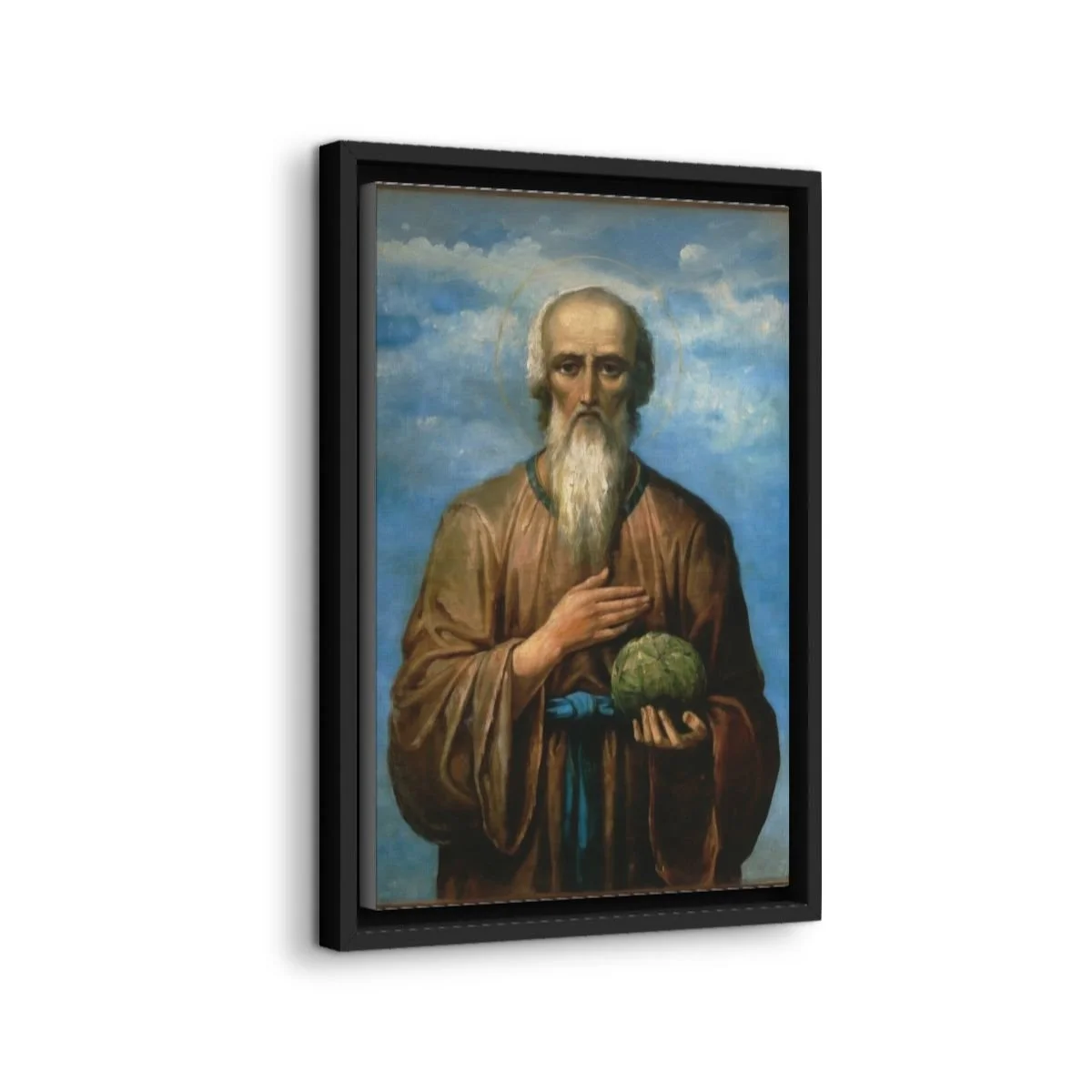 Saint Nicholas Kochanov of Novgorod icon on gallery-wrapped canvas, product photo 2