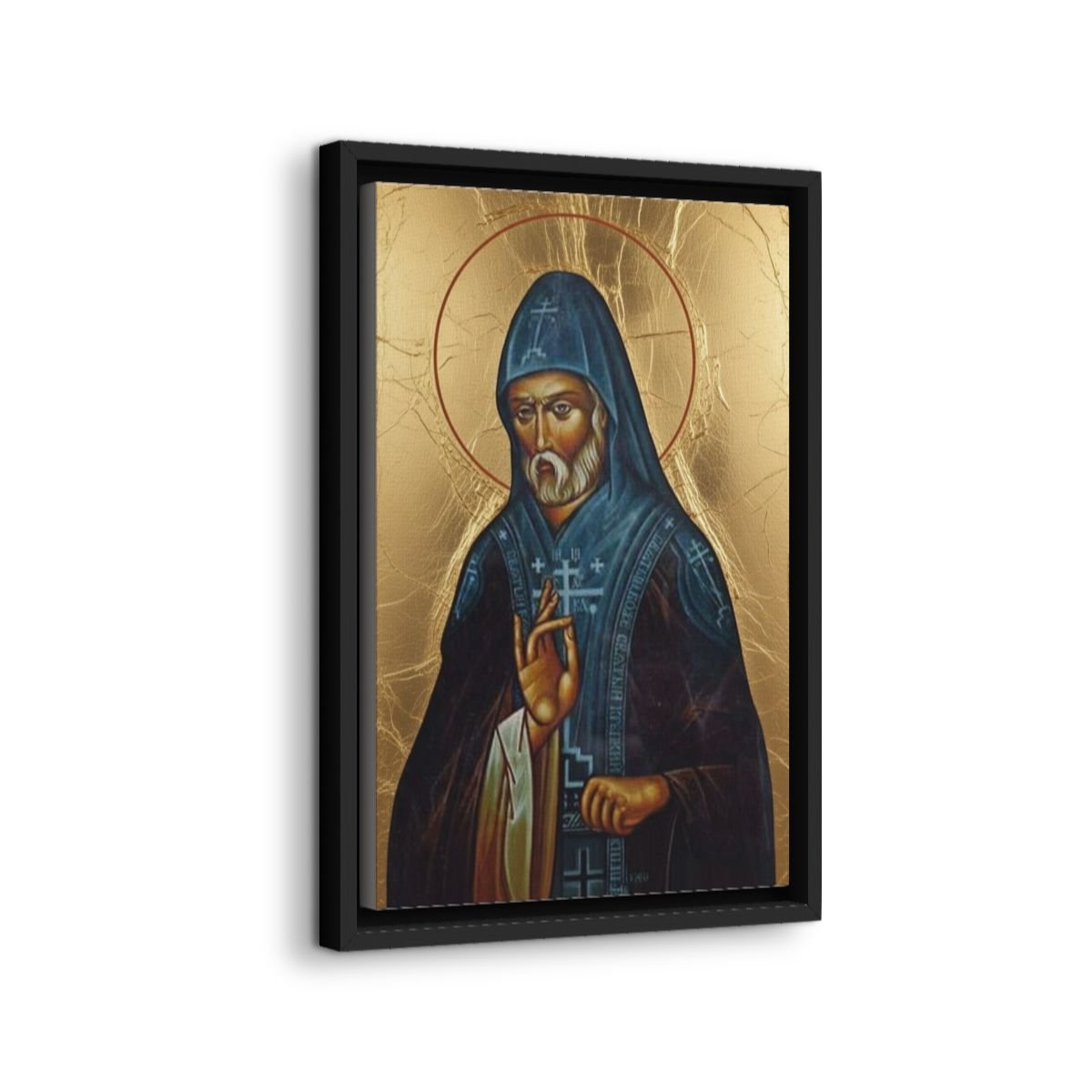 Saint Feofil of Kiev icon on gallery-wrapped canvas, product photo 2
