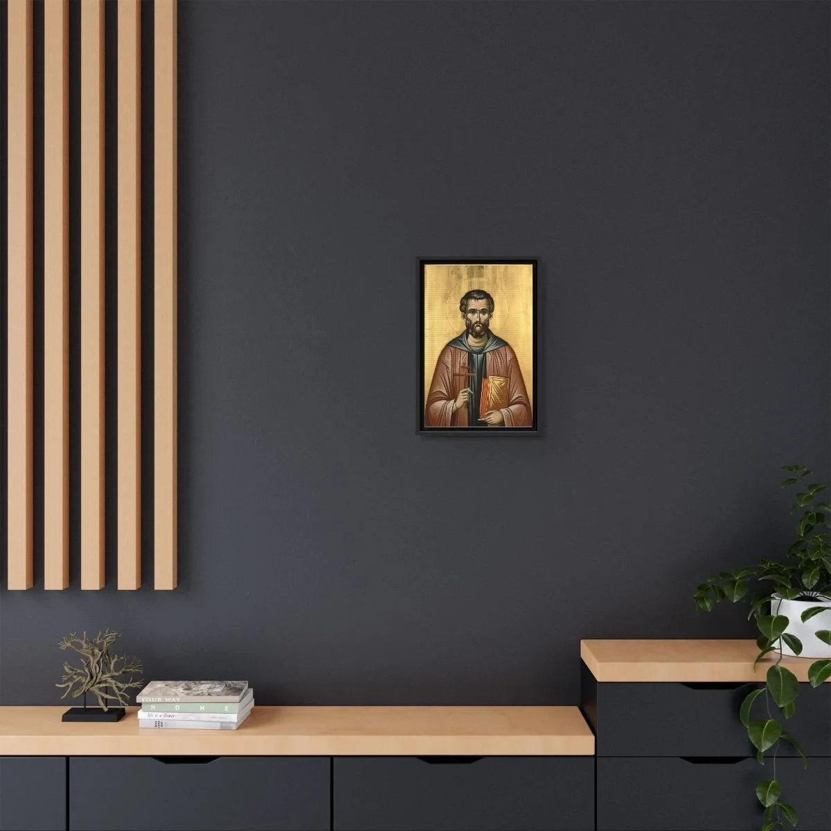 Saint Gerasimos of Cephalonia icon on gallery-wrapped canvas, product photo 4