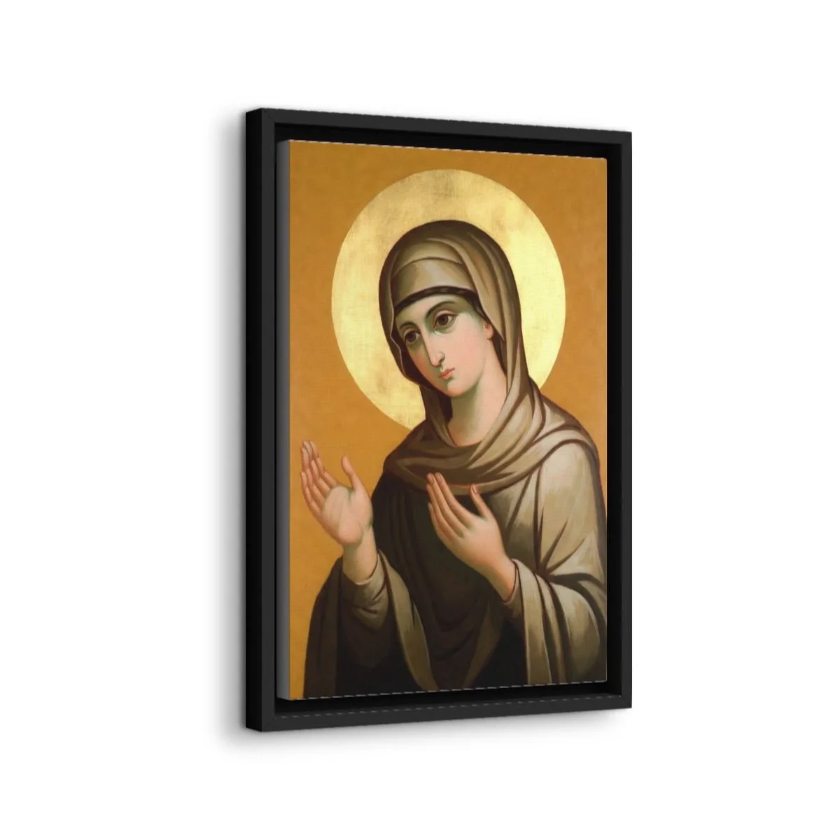 Saint Justina of Antioch icon on gallery-wrapped canvas, product photo 2