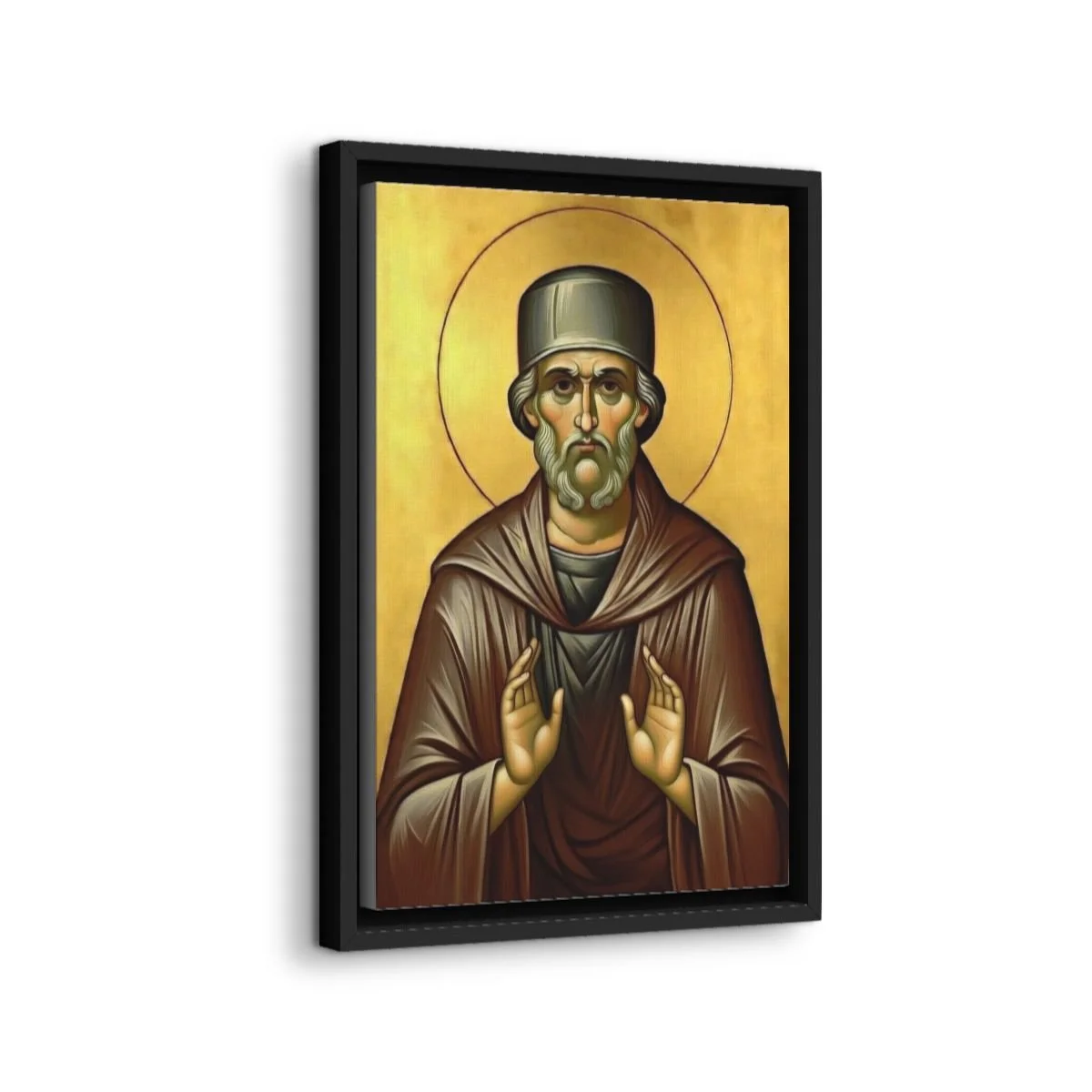 Saint Cyprian of Antioch icon on gallery-wrapped canvas, product photo 2