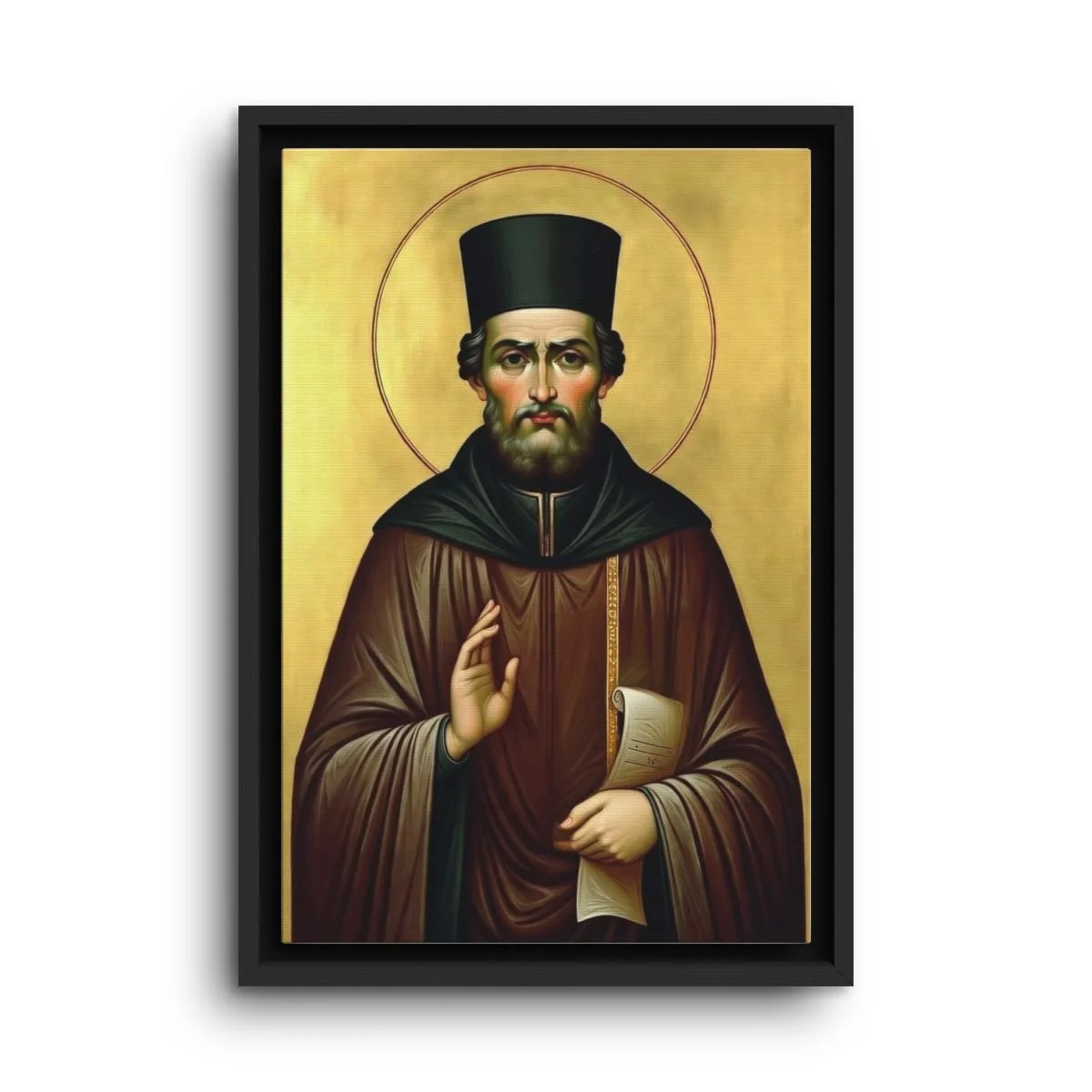 Saint Hermolaus of Nicomedia framed canvas icon print