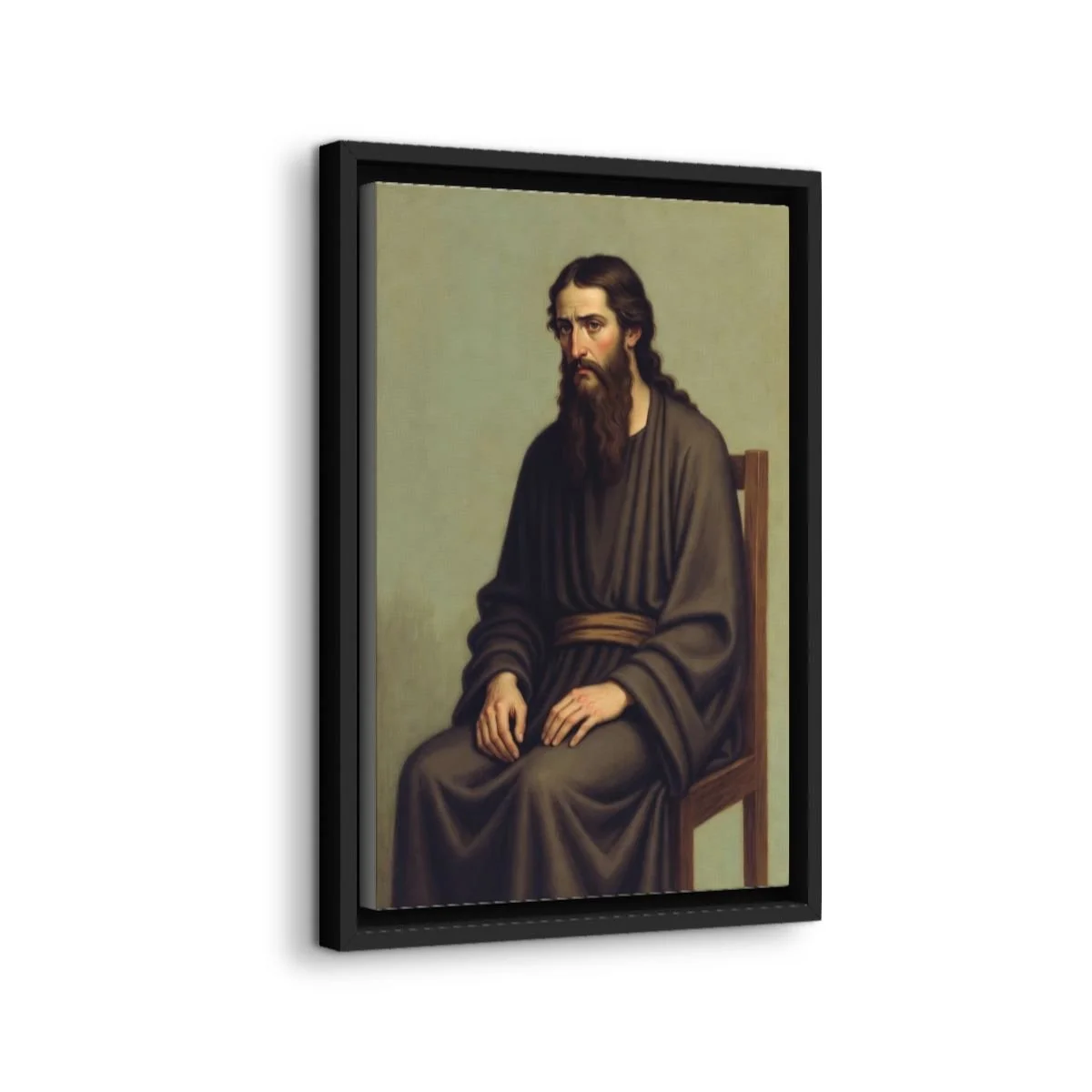 Saint Job the Much-Suffering icon on gallery-wrapped canvas, product photo 2