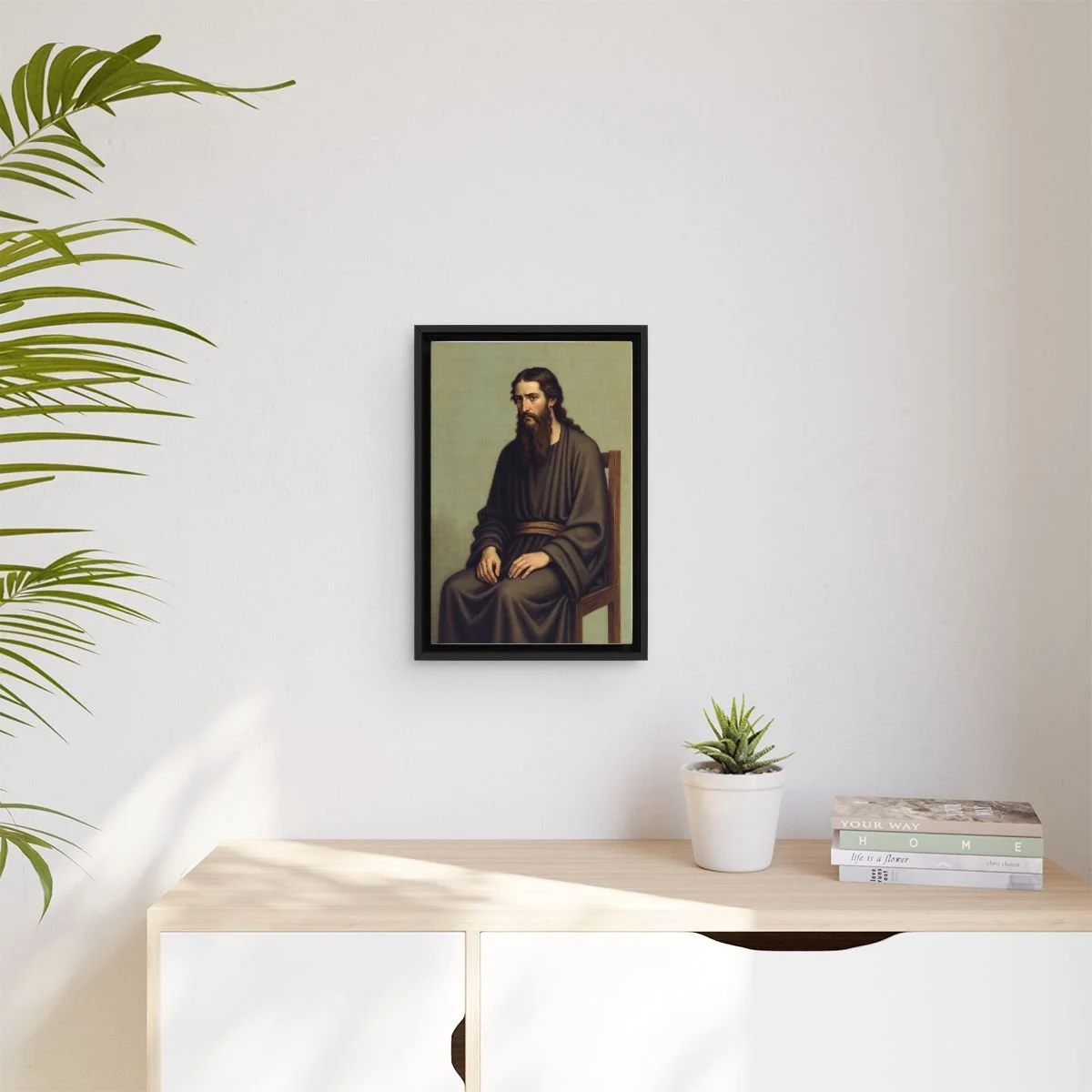 Saint Job the Much-Suffering icon on gallery-wrapped canvas, product photo 3