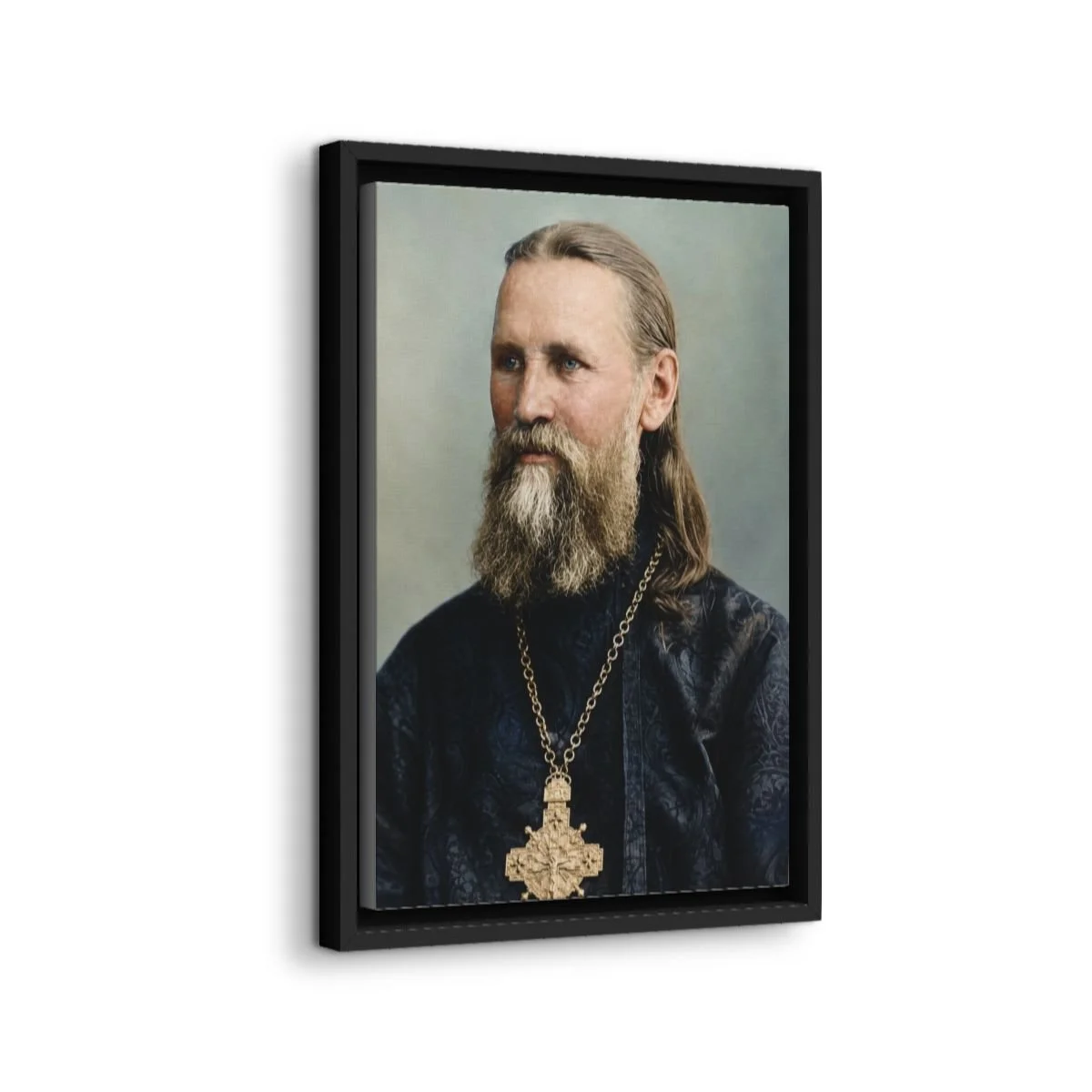 Saint John of Kronstadt icon on gallery-wrapped canvas, product photo 2