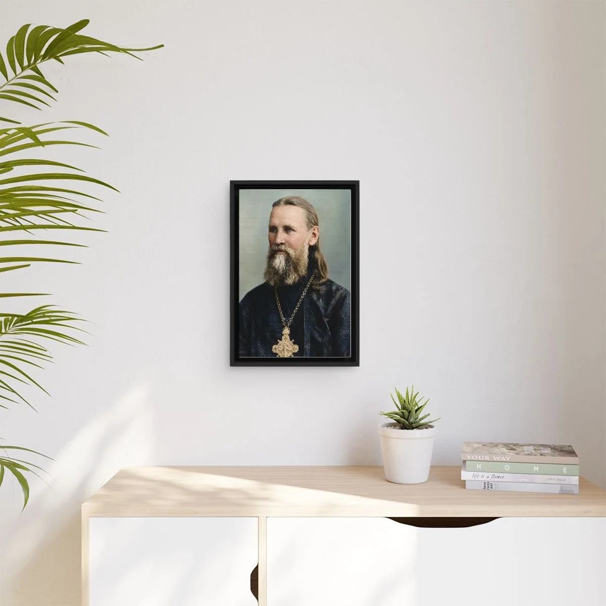 Saint John of Kronstadt icon on gallery-wrapped canvas, product photo 3