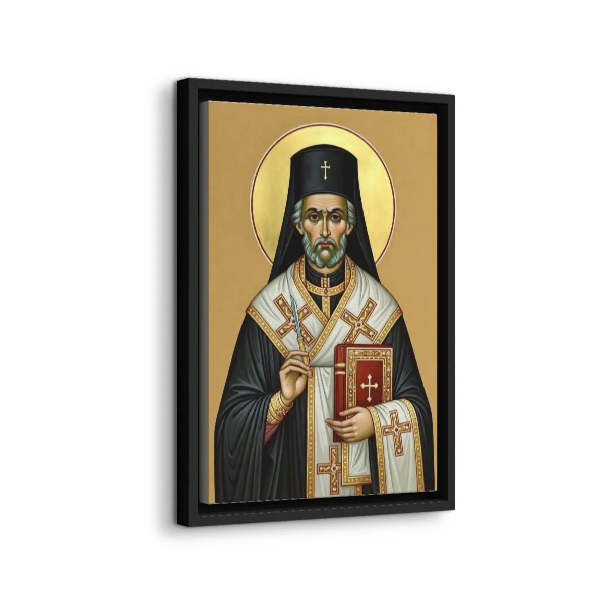Saint Luke the Surgeon icon on gallery-wrapped canvas, product photo 2