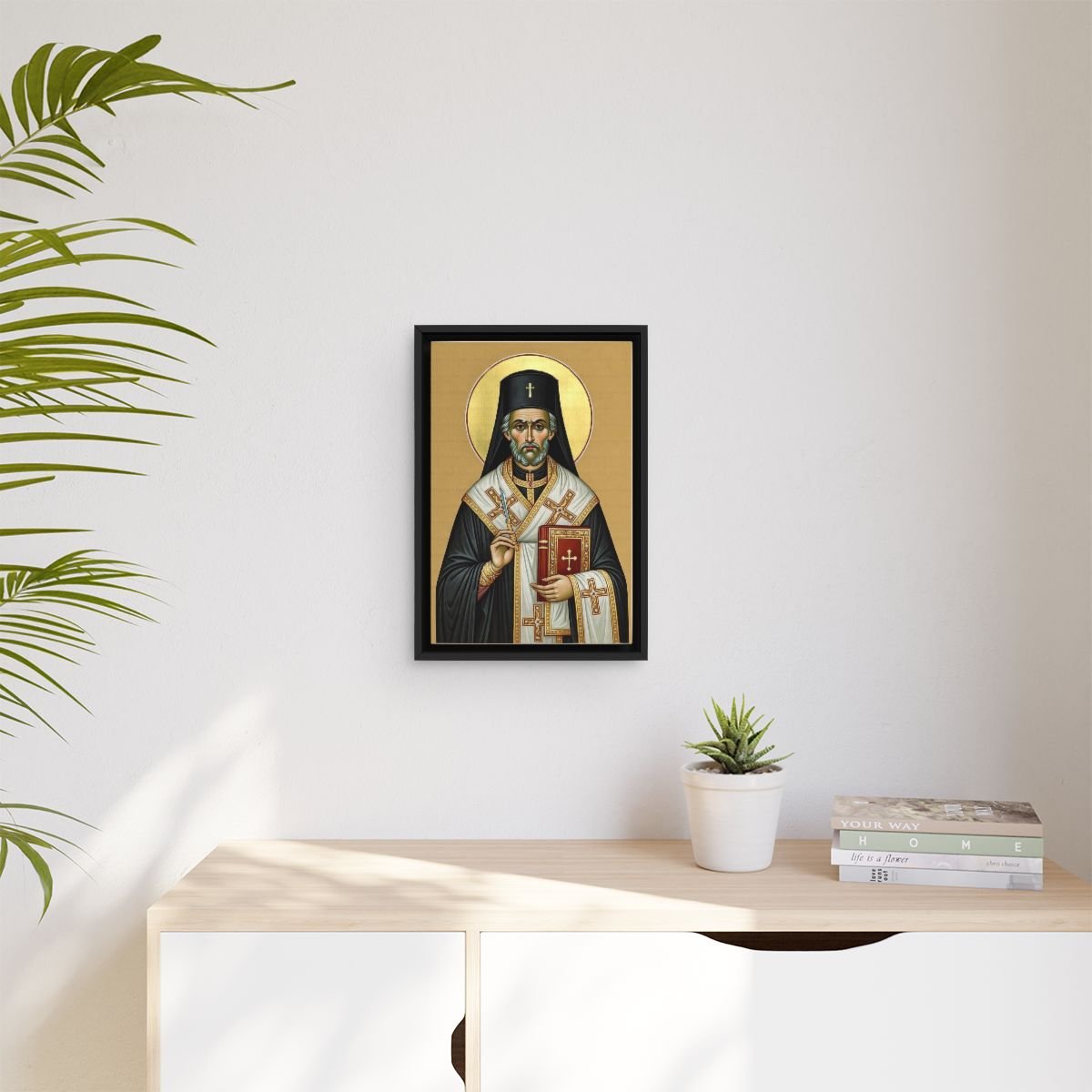 Saint Luke the Surgeon icon on gallery-wrapped canvas, product photo 3