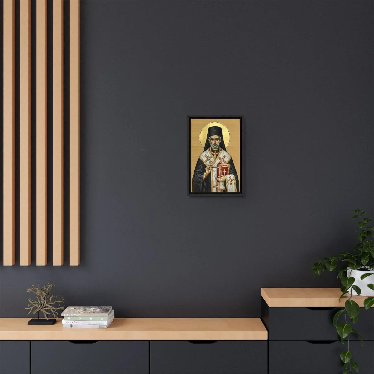 Saint Luke the Surgeon icon on gallery-wrapped canvas, product photo 5